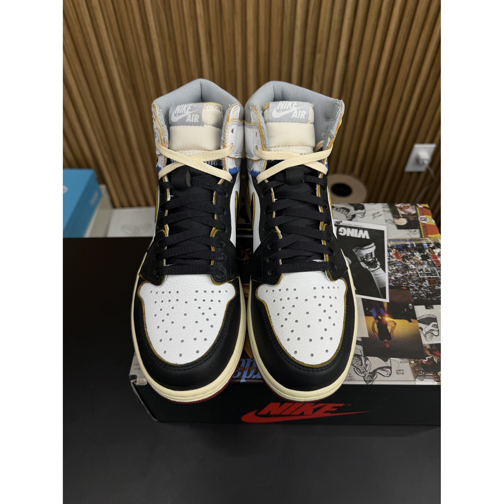 Jordan Jordan 1 Retro High Union Los Angeles Black Toe Size 9, PREOWNED*
