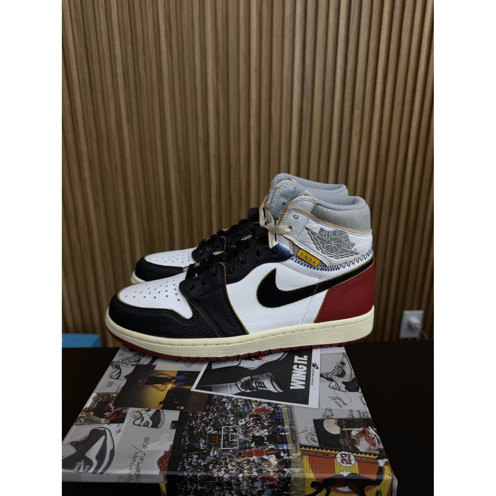 Jordan Jordan 1 Retro High Union Los Angeles Black Toe Size 9, PREOWNED*