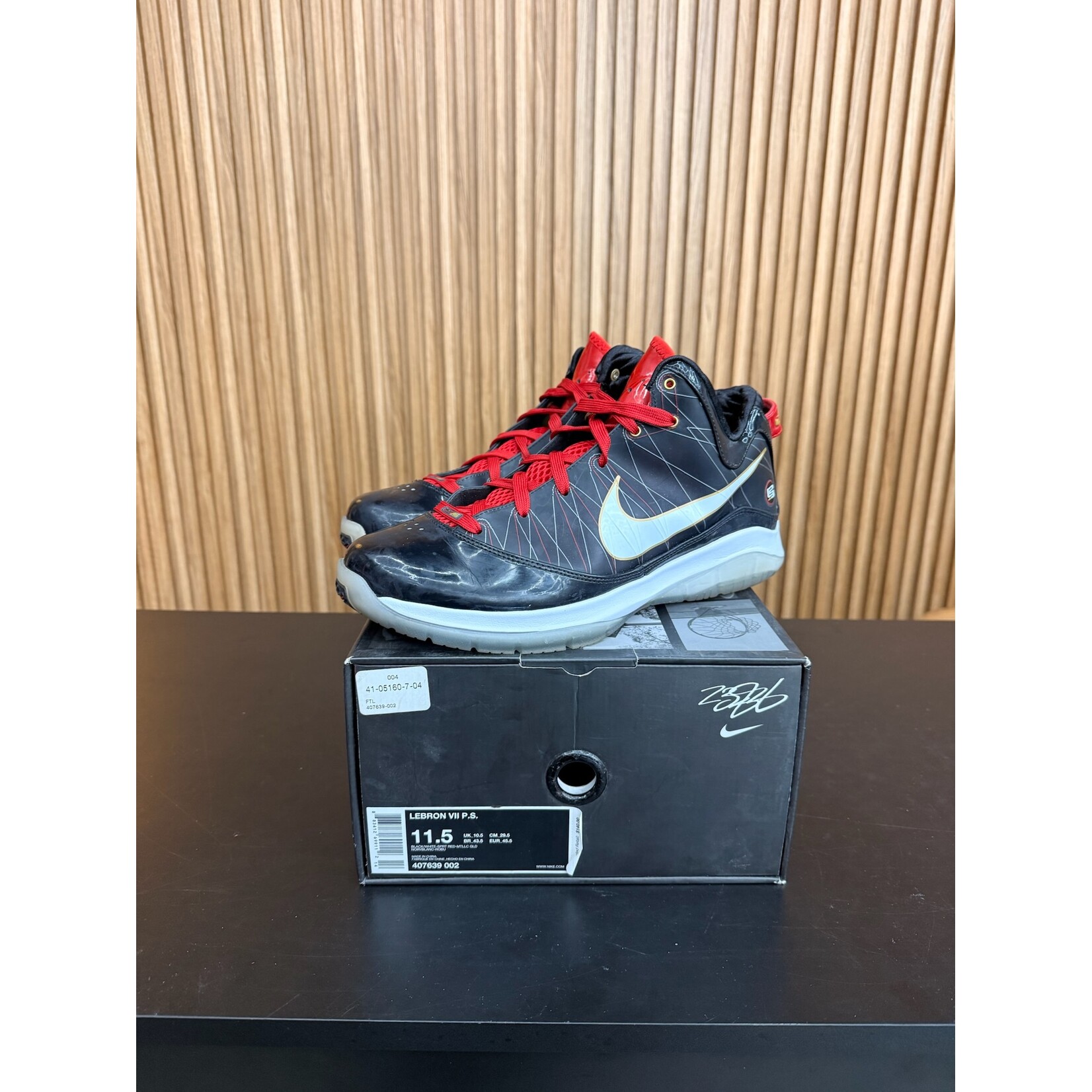 Nike Nike Lebron 7 PS P.S. Bred Size 11.5, PREOWNED*