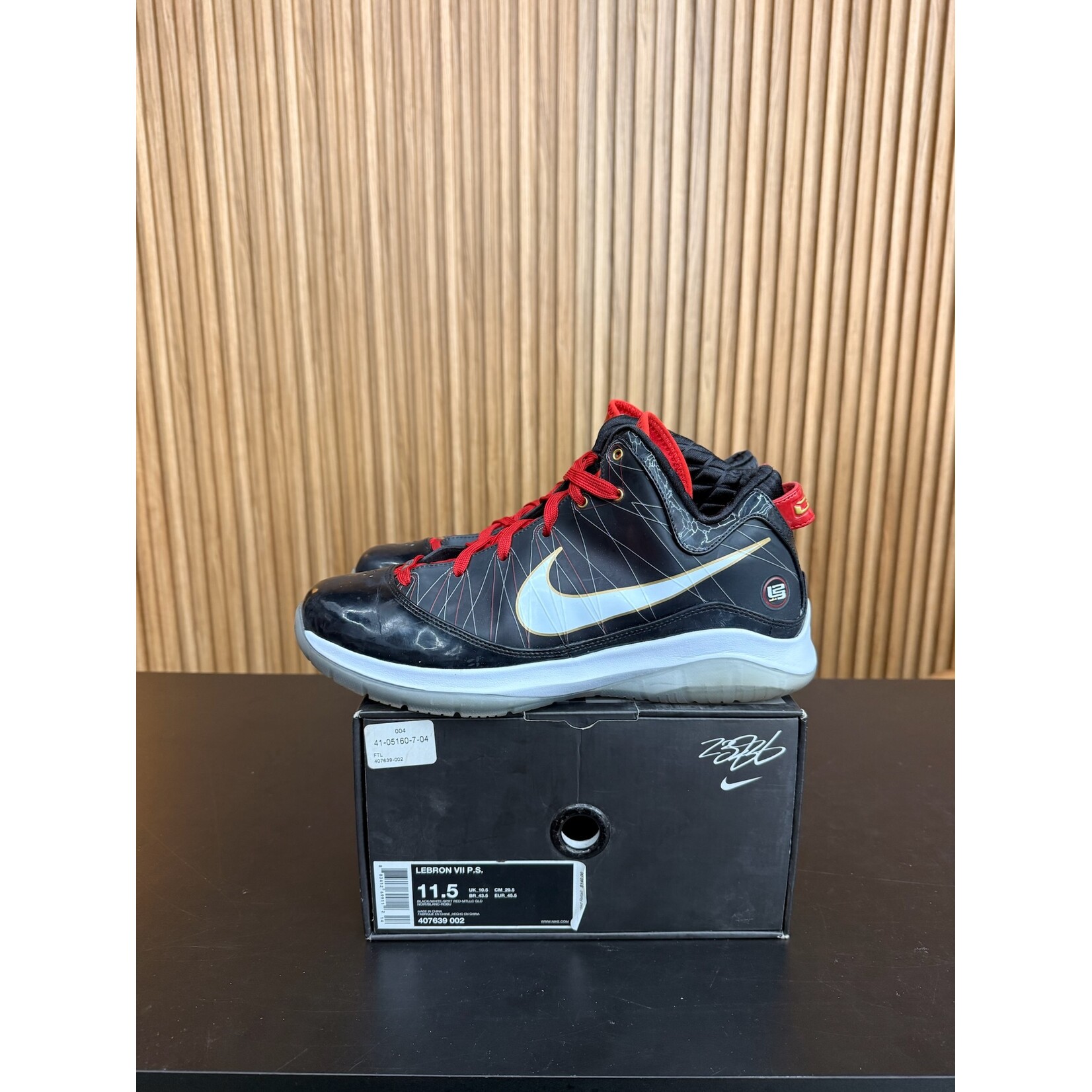 Nike Nike Lebron 7 PS P.S. Bred Size 11.5, PREOWNED*