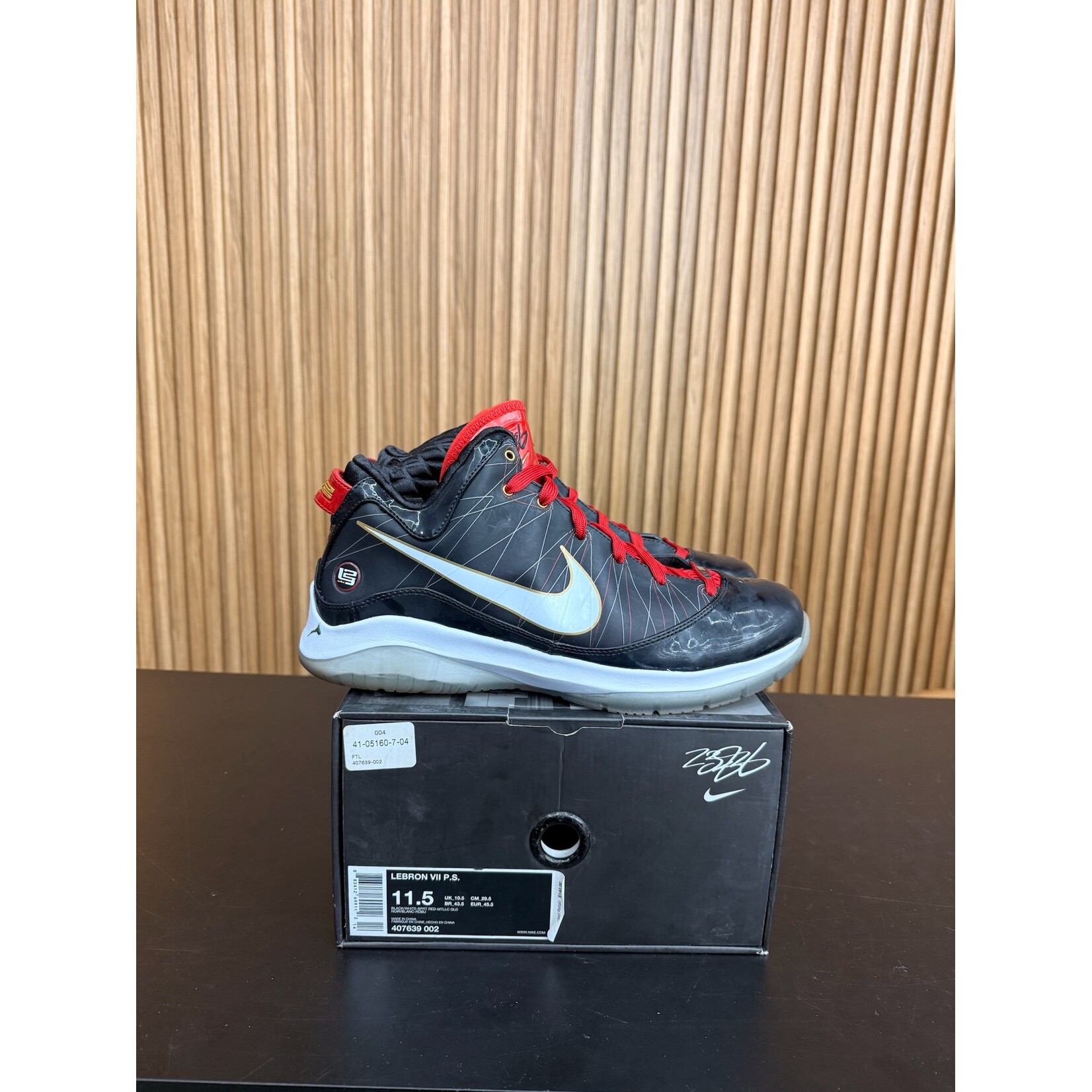 Nike Nike Lebron 7 PS P.S. Bred Size 11.5, PREOWNED*
