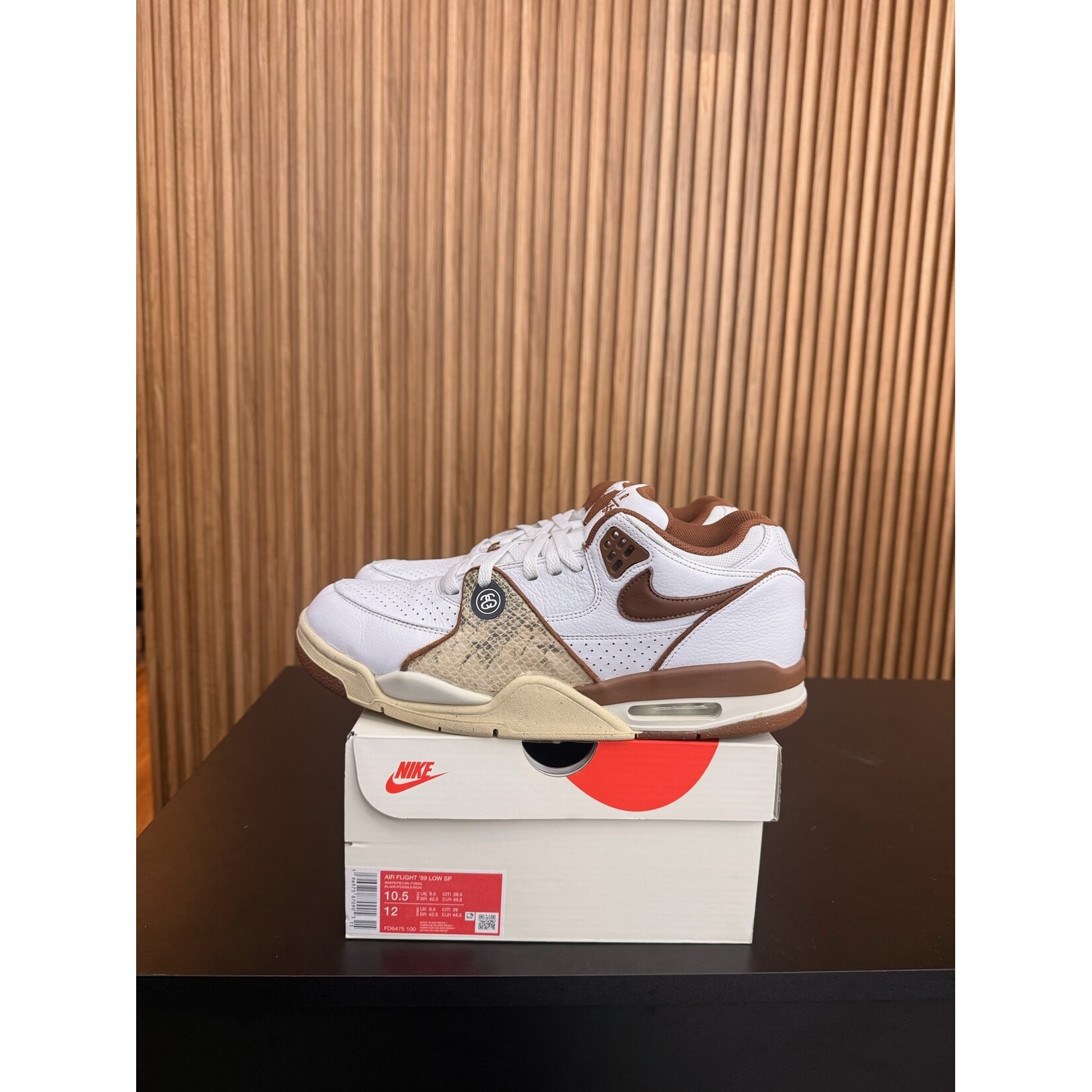 Nike Nike Air Flight '89 Low SP Stussy Pecan Size 10.5, PREOWNED