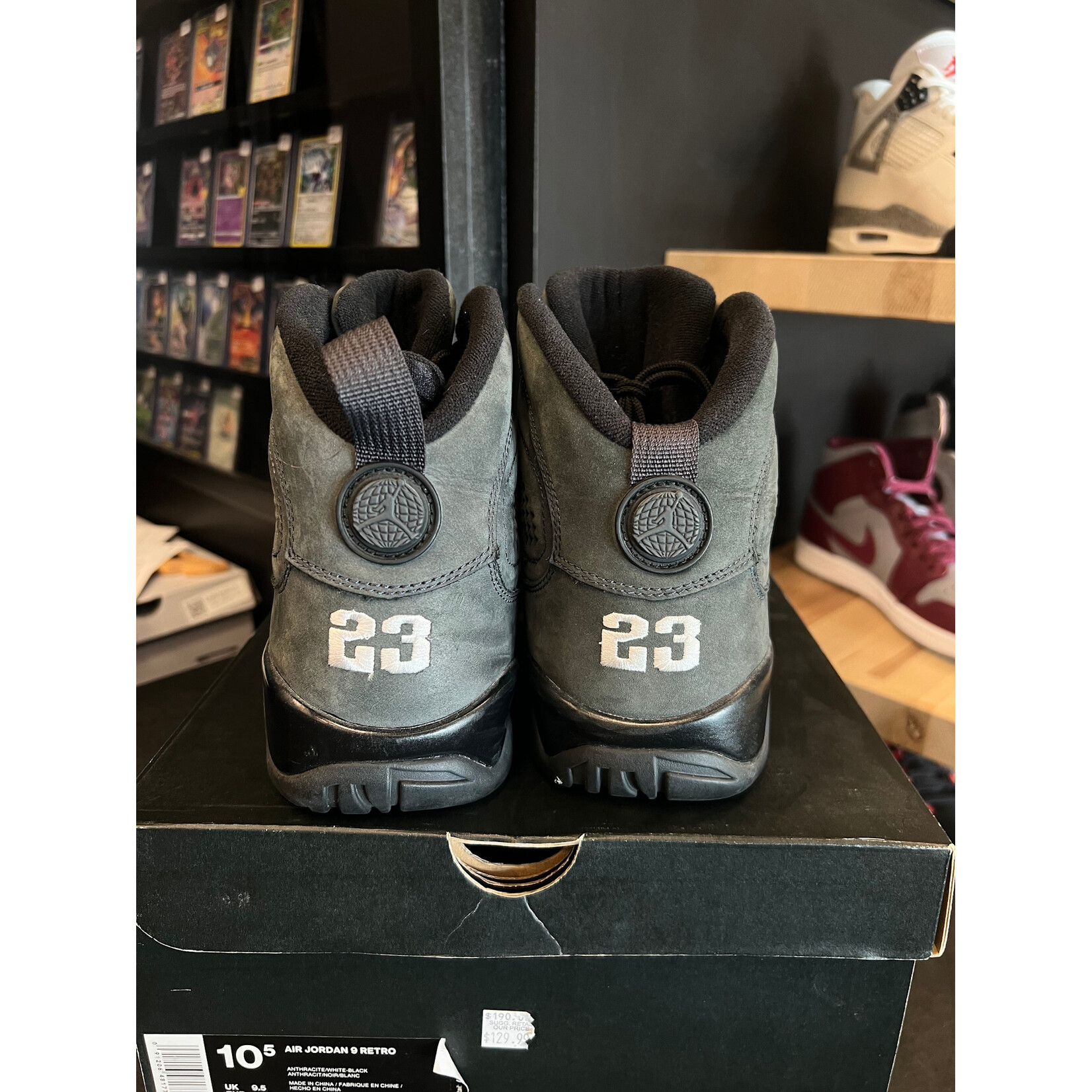 Jordan Jordan 9 Retro Anthracite Size 10.5, PREOWNED*