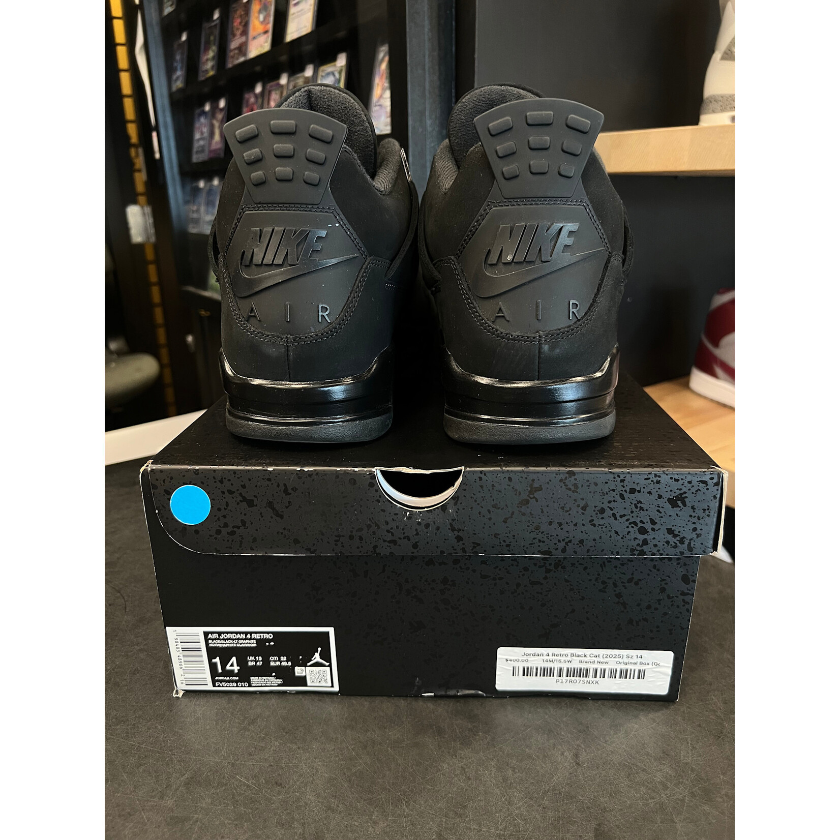 Jordan Jordan 4 Retro Black Cat (2025) Size 14, PREOWNED*