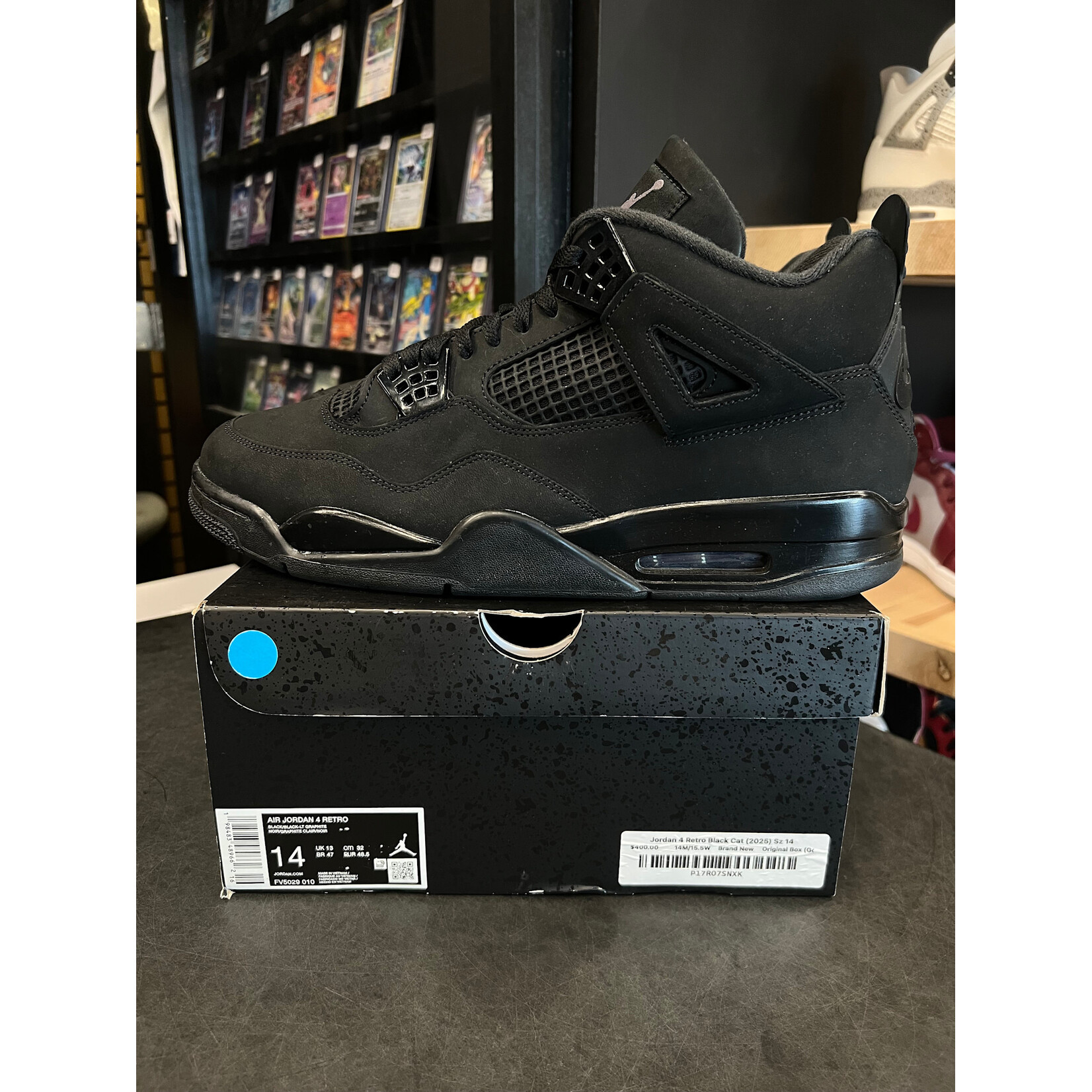Jordan Jordan 4 Retro Black Cat (2025) Size 14, PREOWNED*