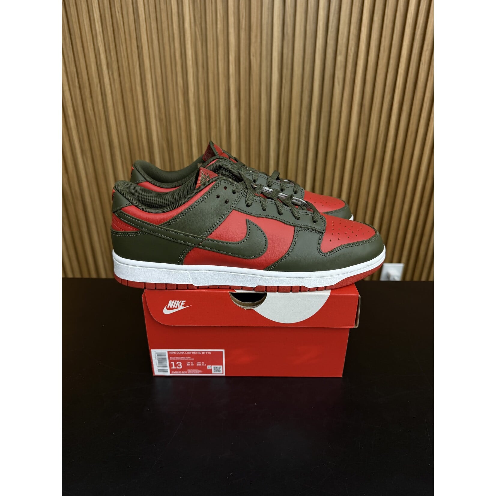 Nike Nike Dunk Low Mystic Red Cargo Khaki Size 13, PREOWNED