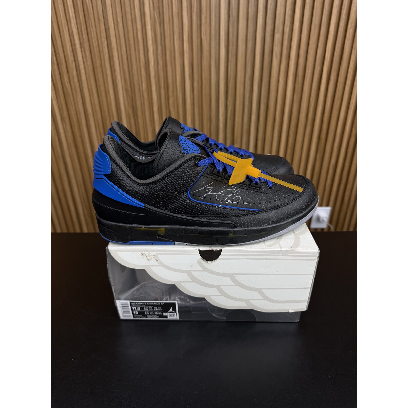Jordan Jordan 2 Retro Low SP Off-White Black Blue Size 11.5, PREOWNED*