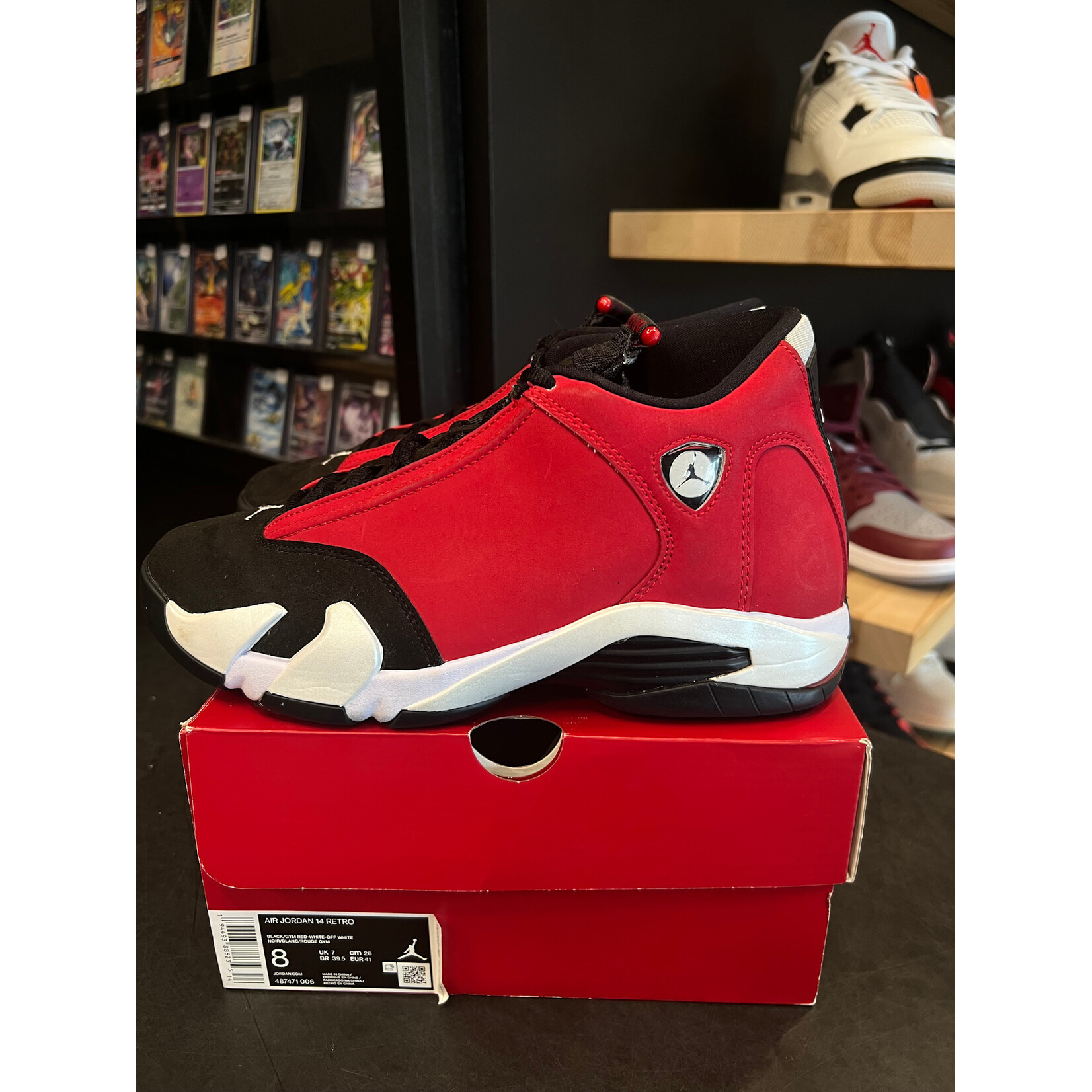Jordan Jordan 14 Retro Gym Red Toro Size 8, PREOWNED*