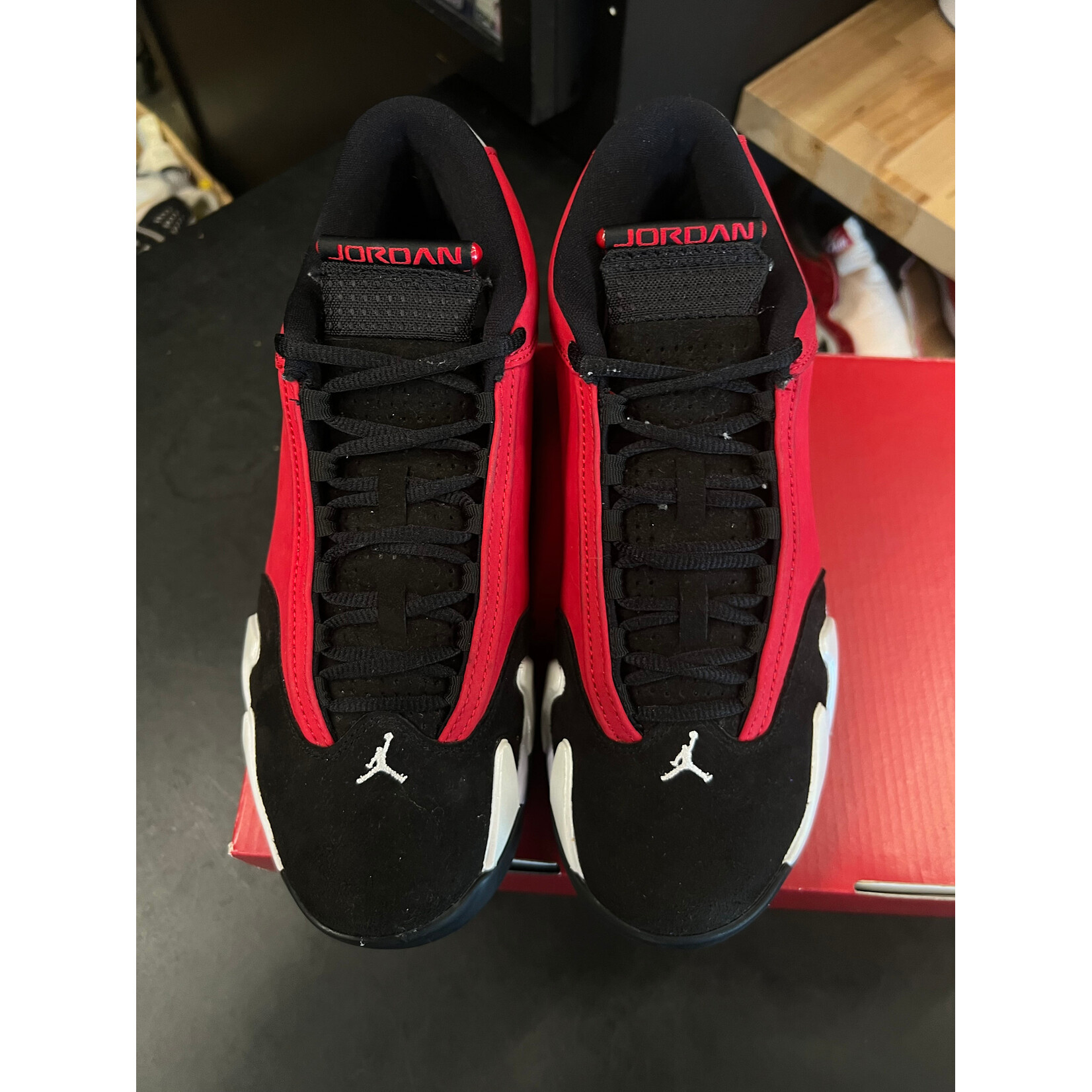 Jordan Jordan 14 Retro Gym Red Toro Size 8, PREOWNED*