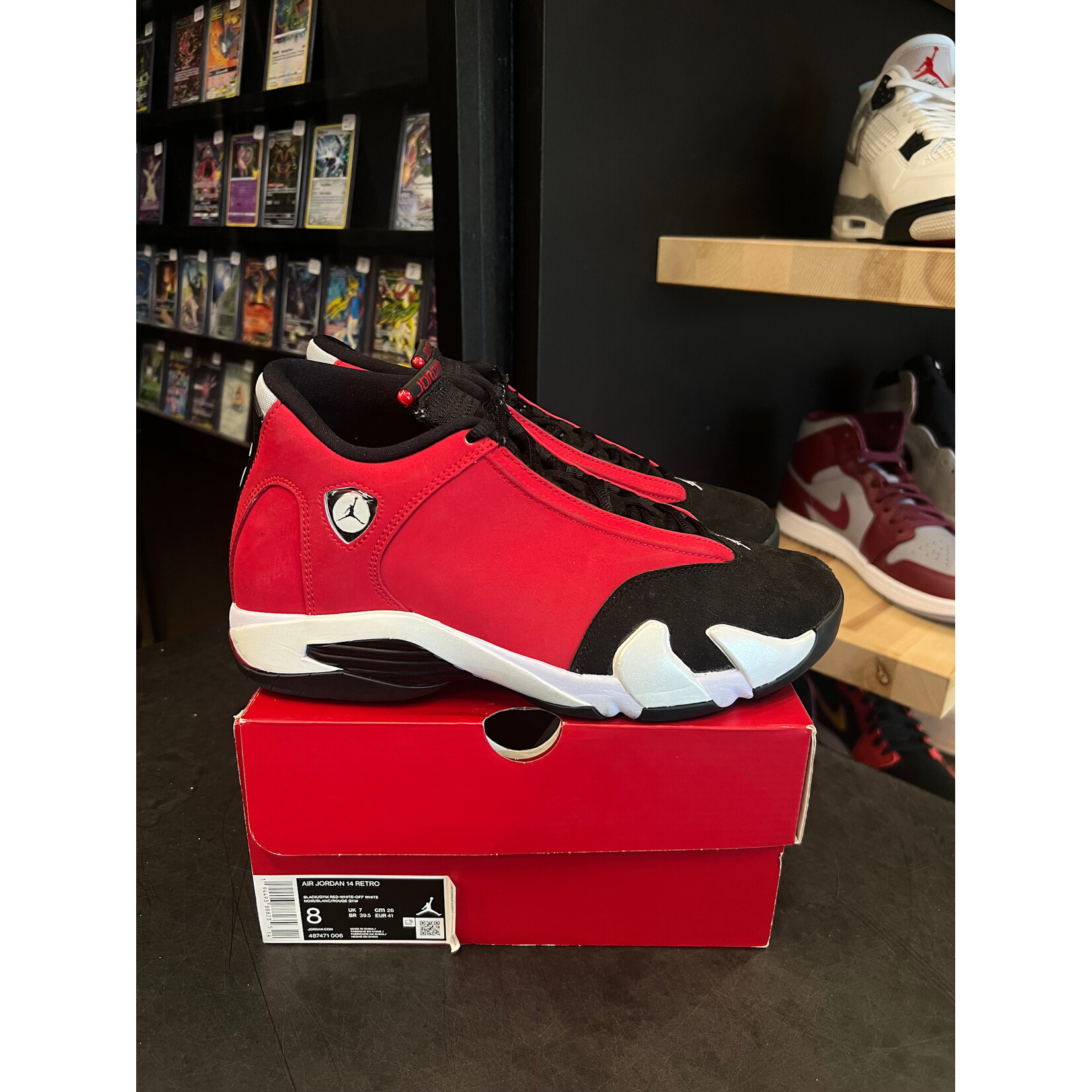 Jordan Jordan 14 Retro Gym Red Toro Size 8, PREOWNED*