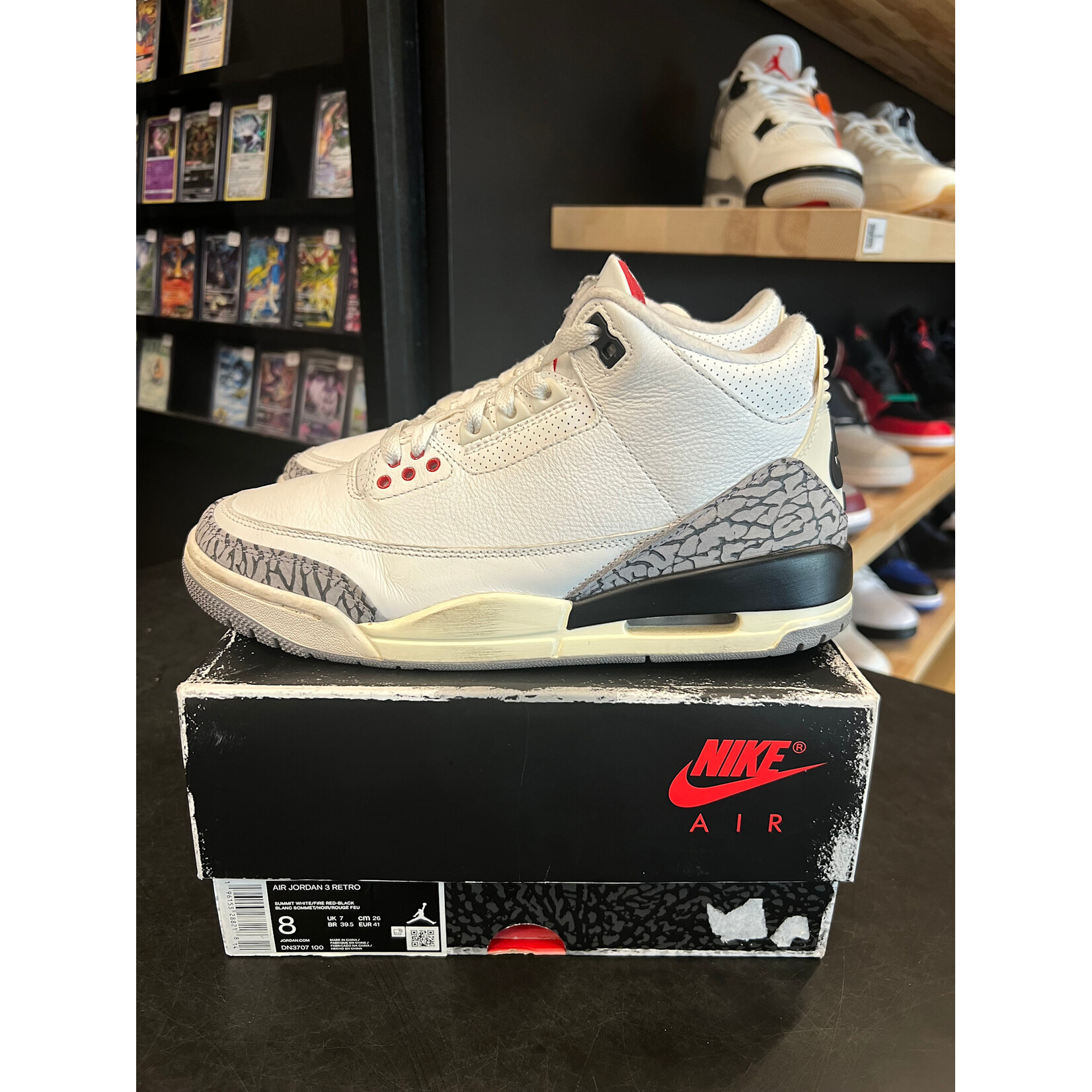 Jordan Jordan 3 Retro White Cement Reimagined Size 8, PREOWNED*