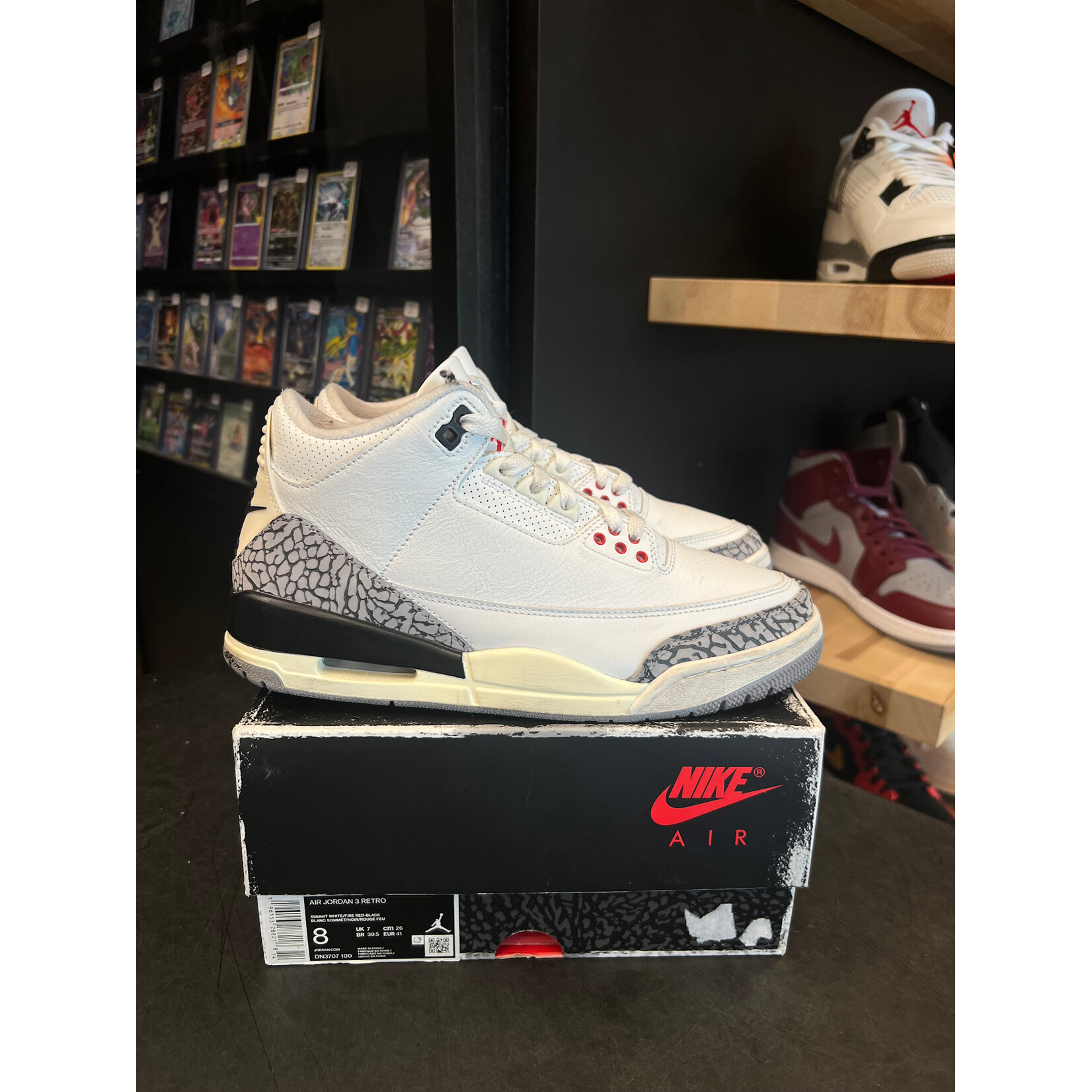 Jordan Jordan 3 Retro White Cement Reimagined Size 8, PREOWNED*