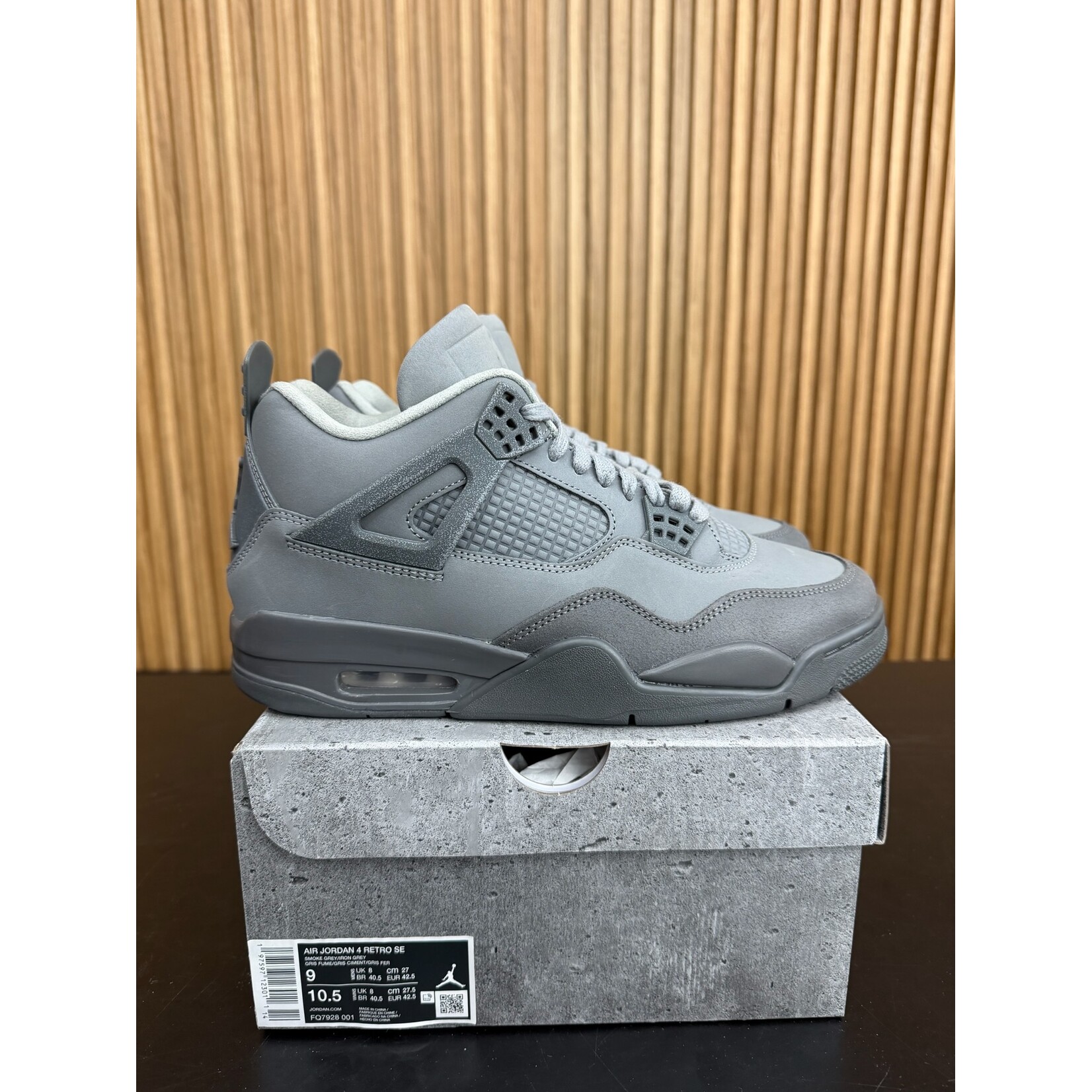 Jordan Jordan 4 Retro SE Paris Olympics Wet Cement Size 9, PREOWNED*