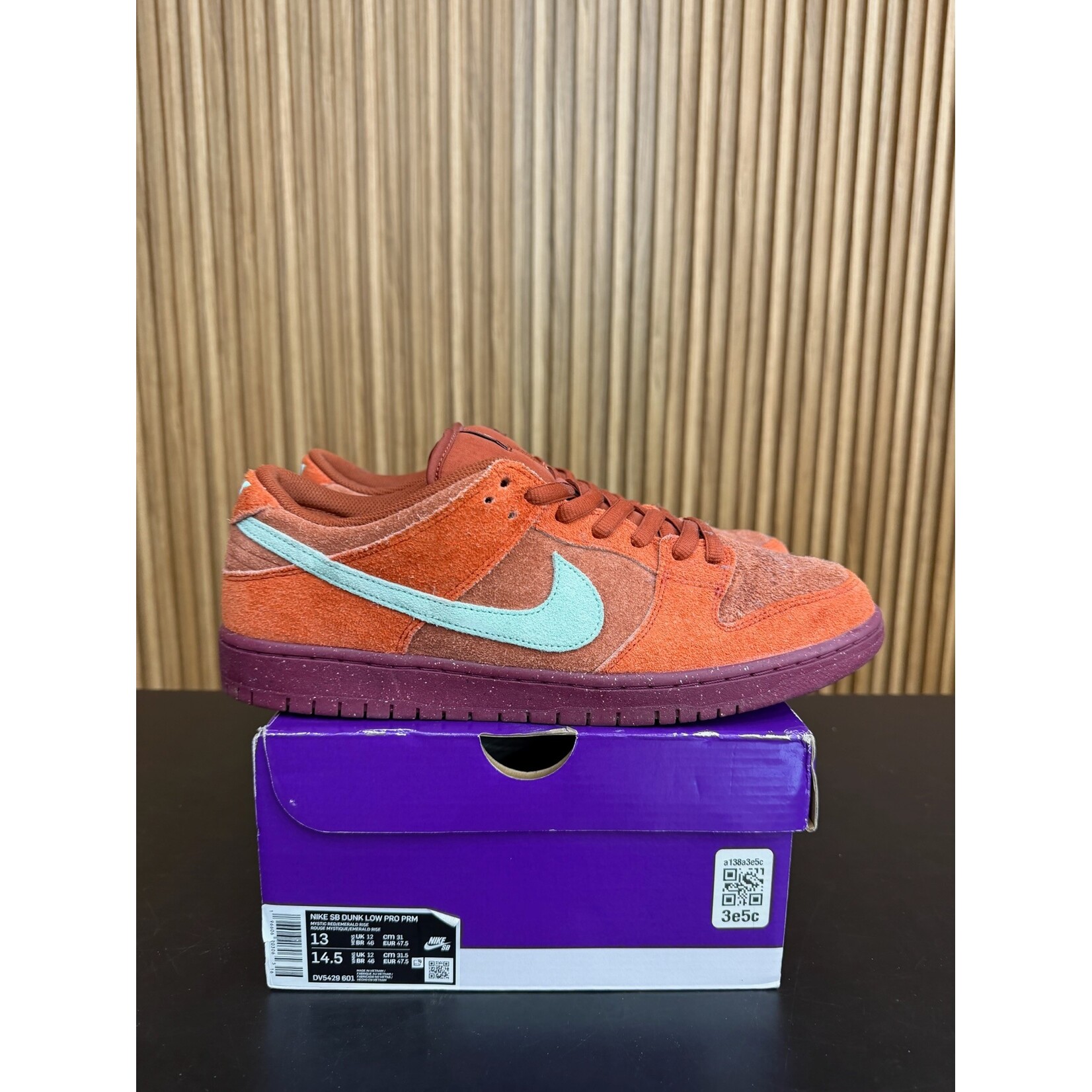 Nike Nike SB Dunk Low Mystic Red Rosewood Size 13, PREOWNED