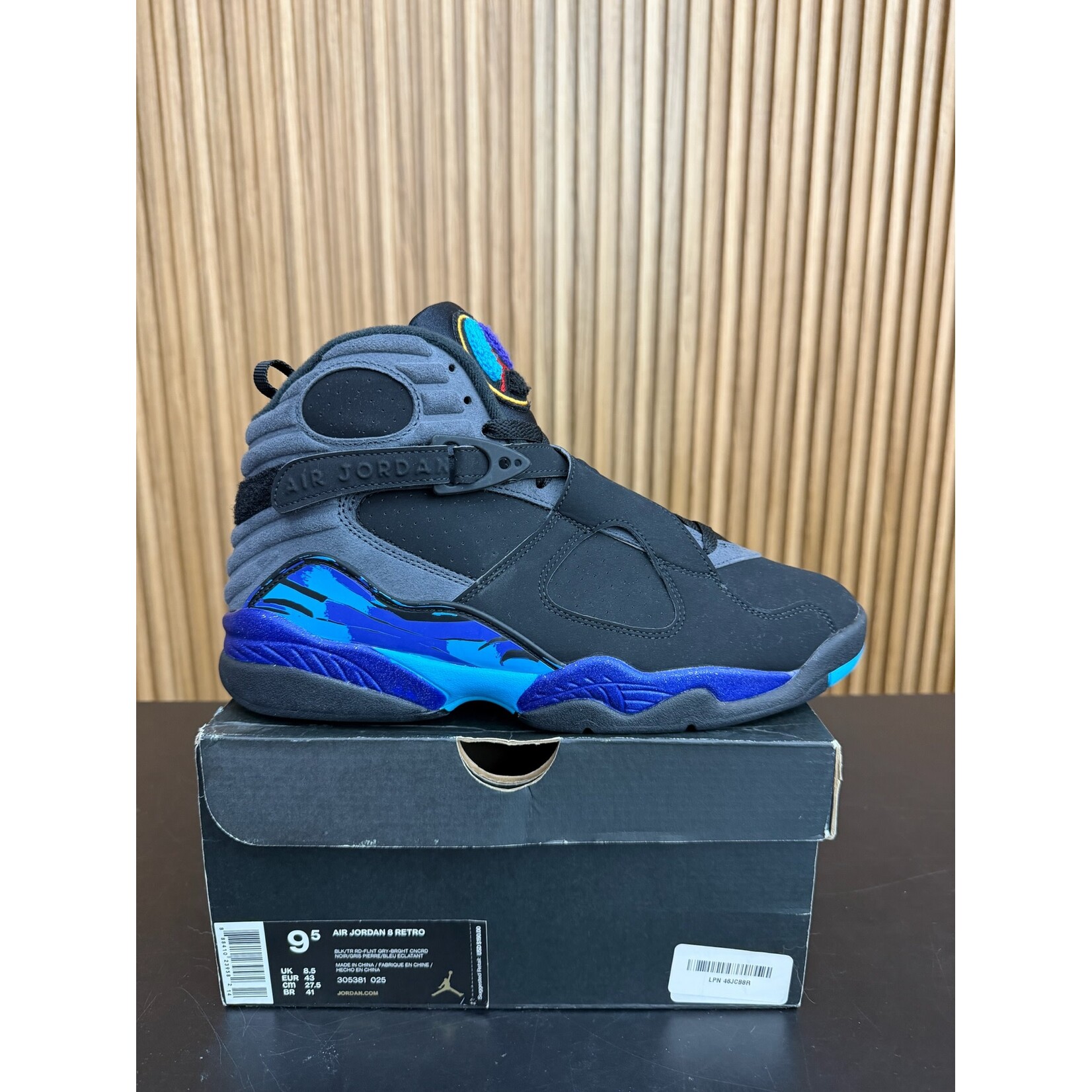 Jordan Jordan 8 Retro Aqua (2015) Size 9.5, PREOWNED*