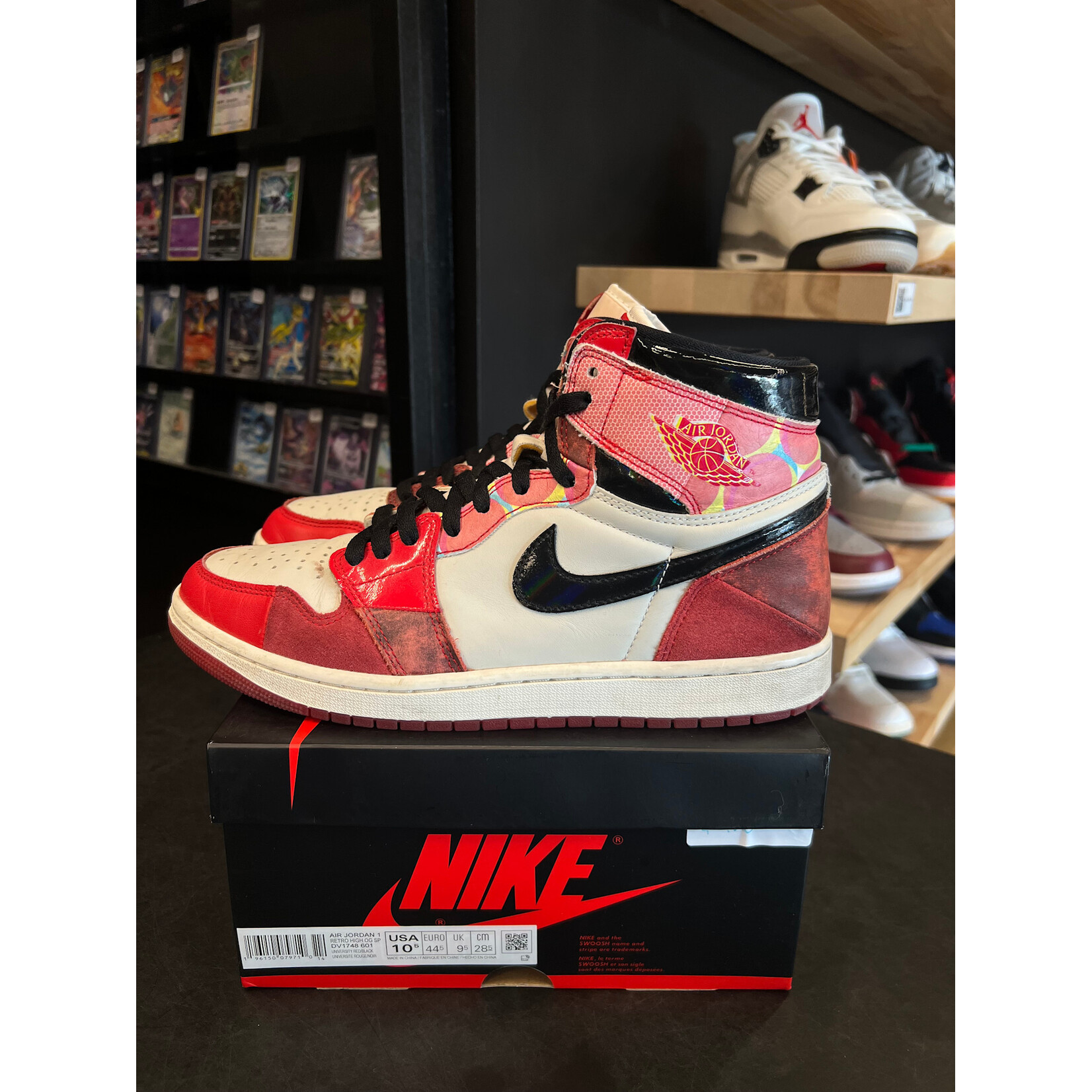 Jordan Jordan 1 Retro High OG Spider-Man Across the Spider-Verse Size 10.5, PREOWNED