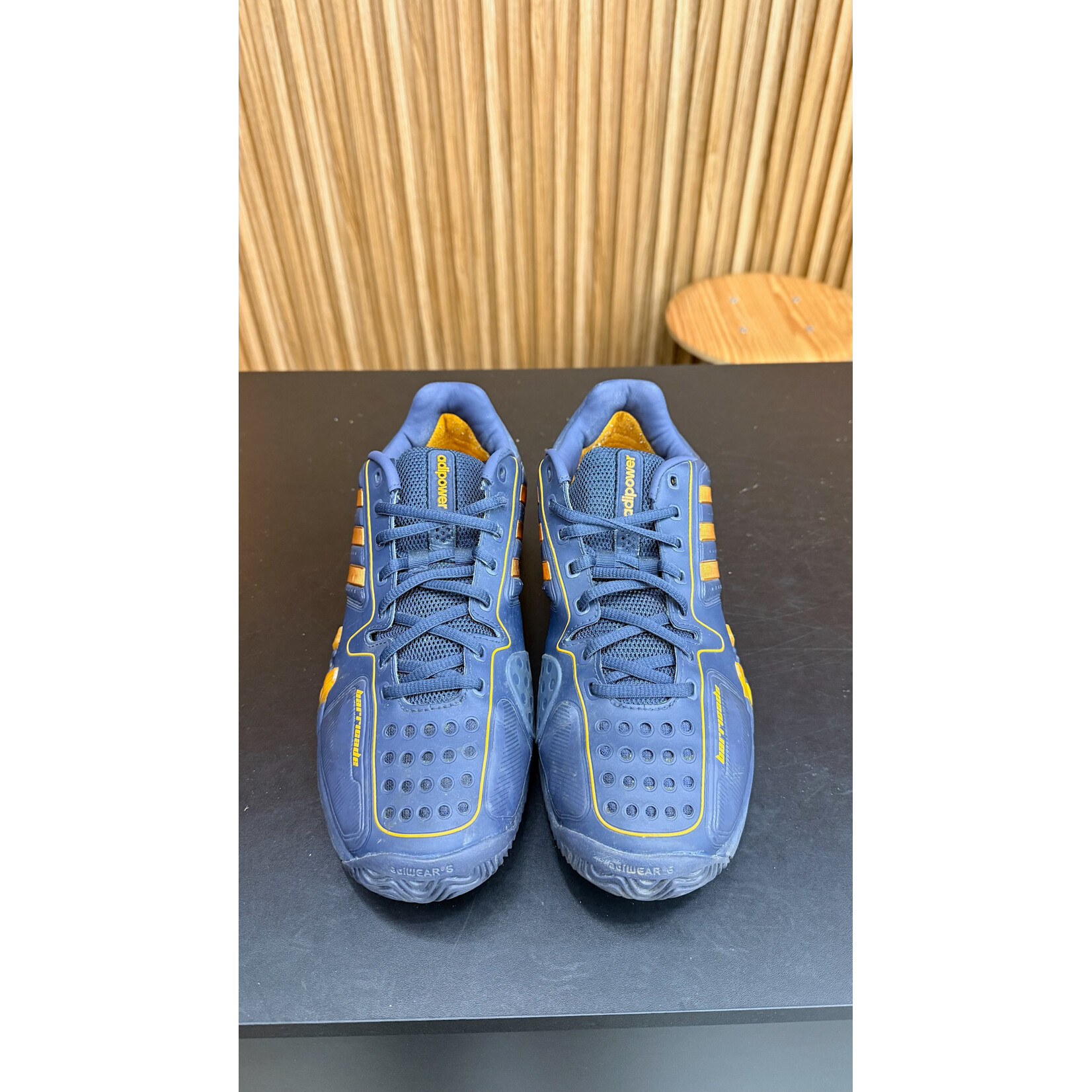 Adidas Adidas Adipower Barricade Navy/Orange Size 8.5, PREOWNED NO BOX
