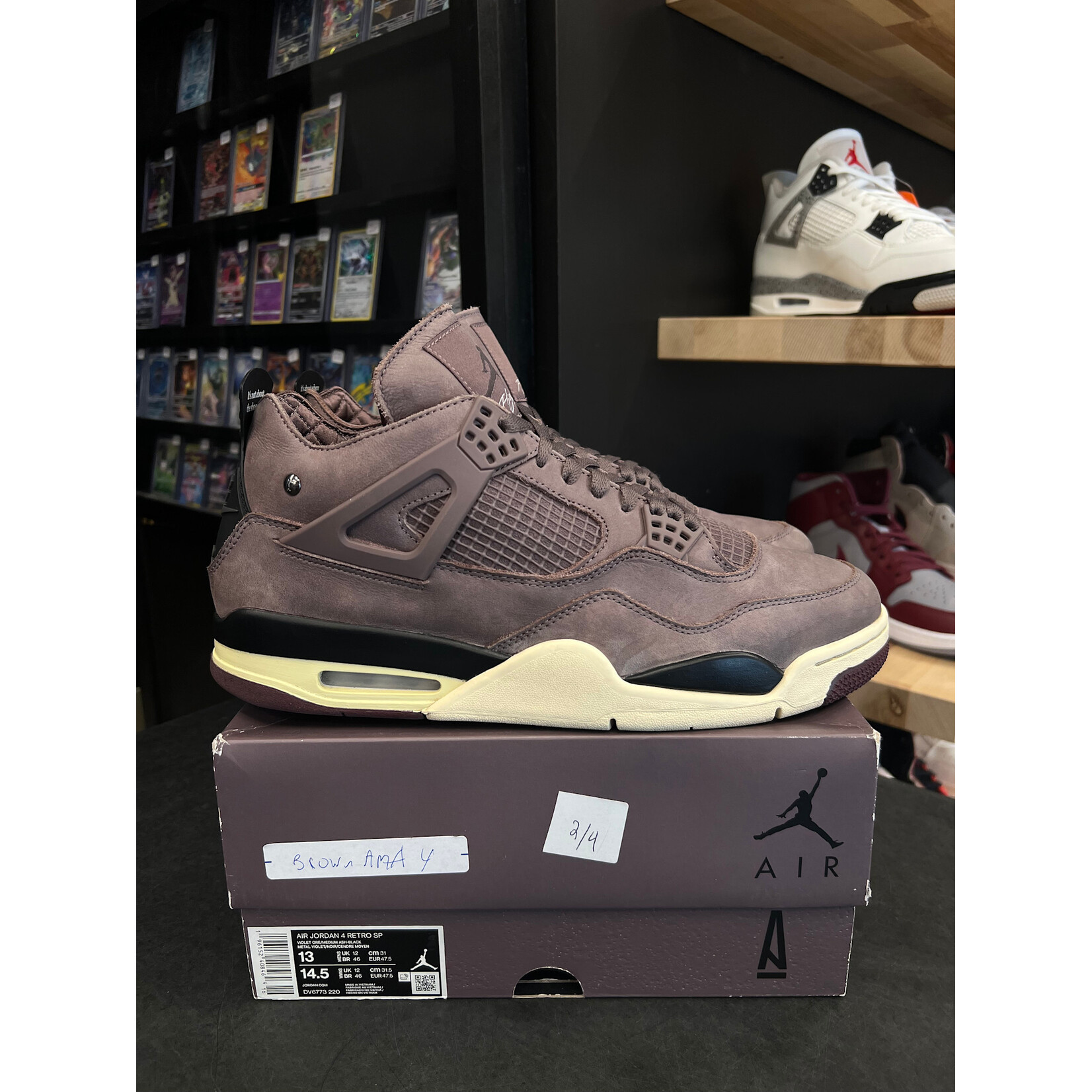 Jordan Jordan 4 Retro SP A Ma Maniére Violet Ore Size 13, PREOWNED*