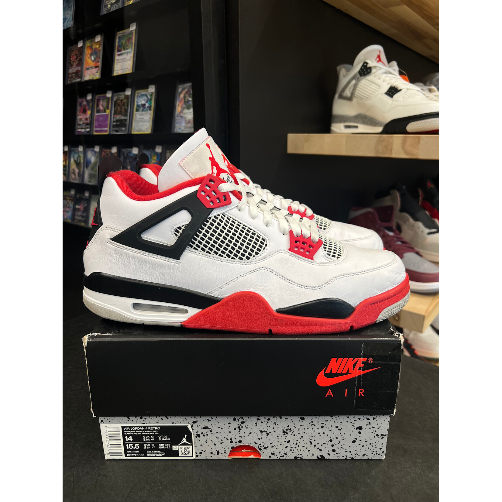 Jordan Jordan 4 Retro Fire Red (2020) Fire Red (2020) Size 14, PREOWNED*