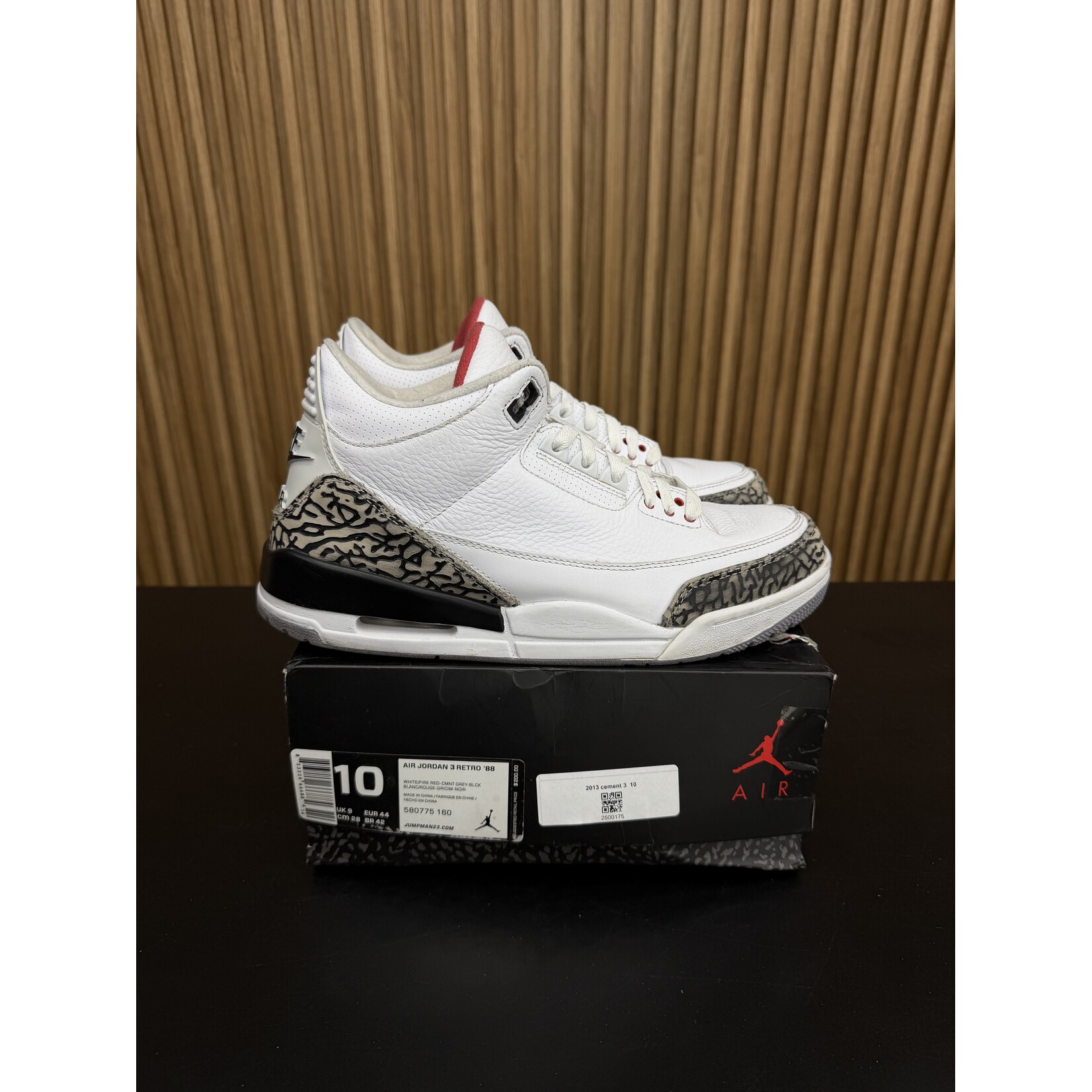 Jordan Jordan 3 Retro White Cement '88 Dunk Contest (2013) Size 10, PREOWNED*