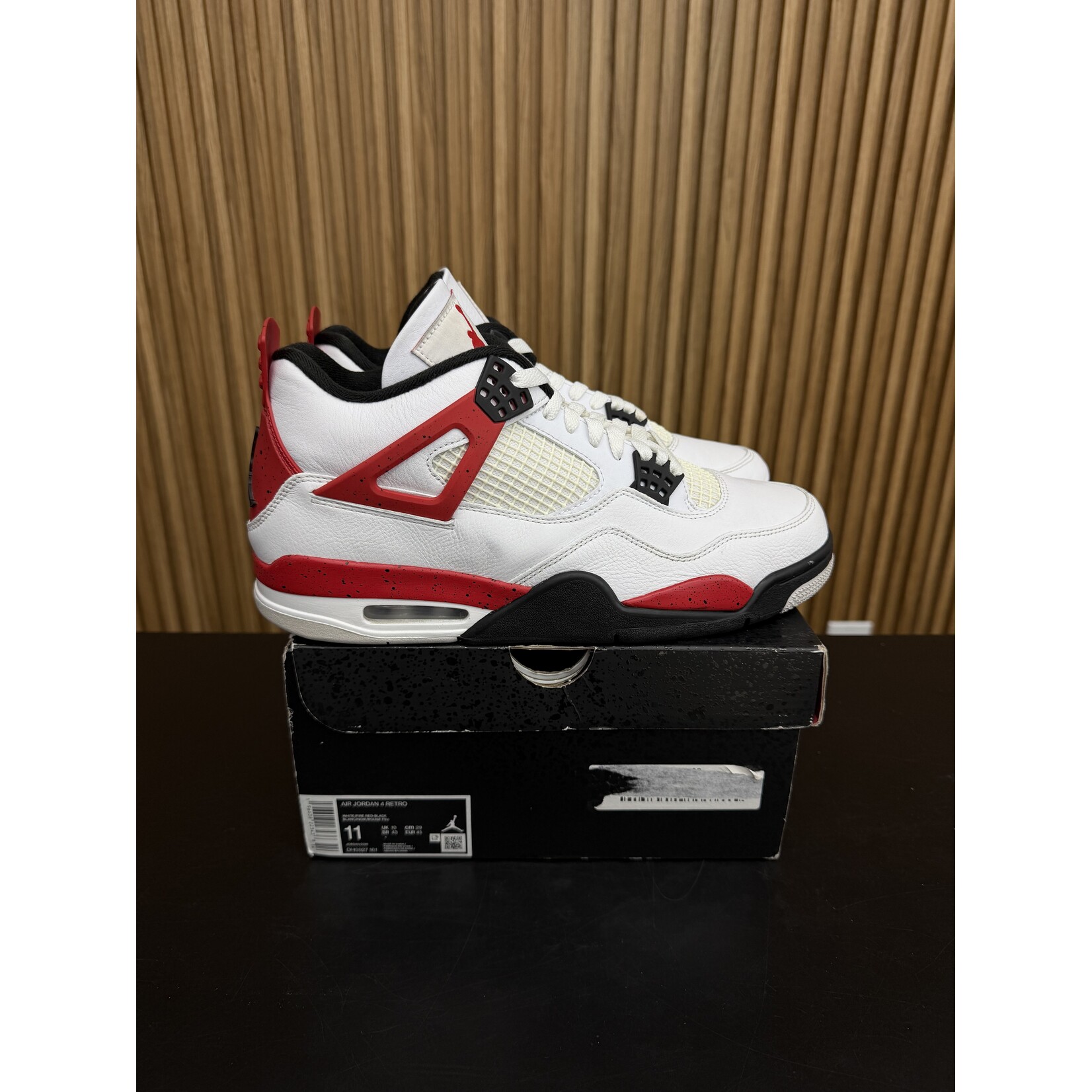 Jordan Jordan 4 Retro Red Cement Size 11, PREOWNED*