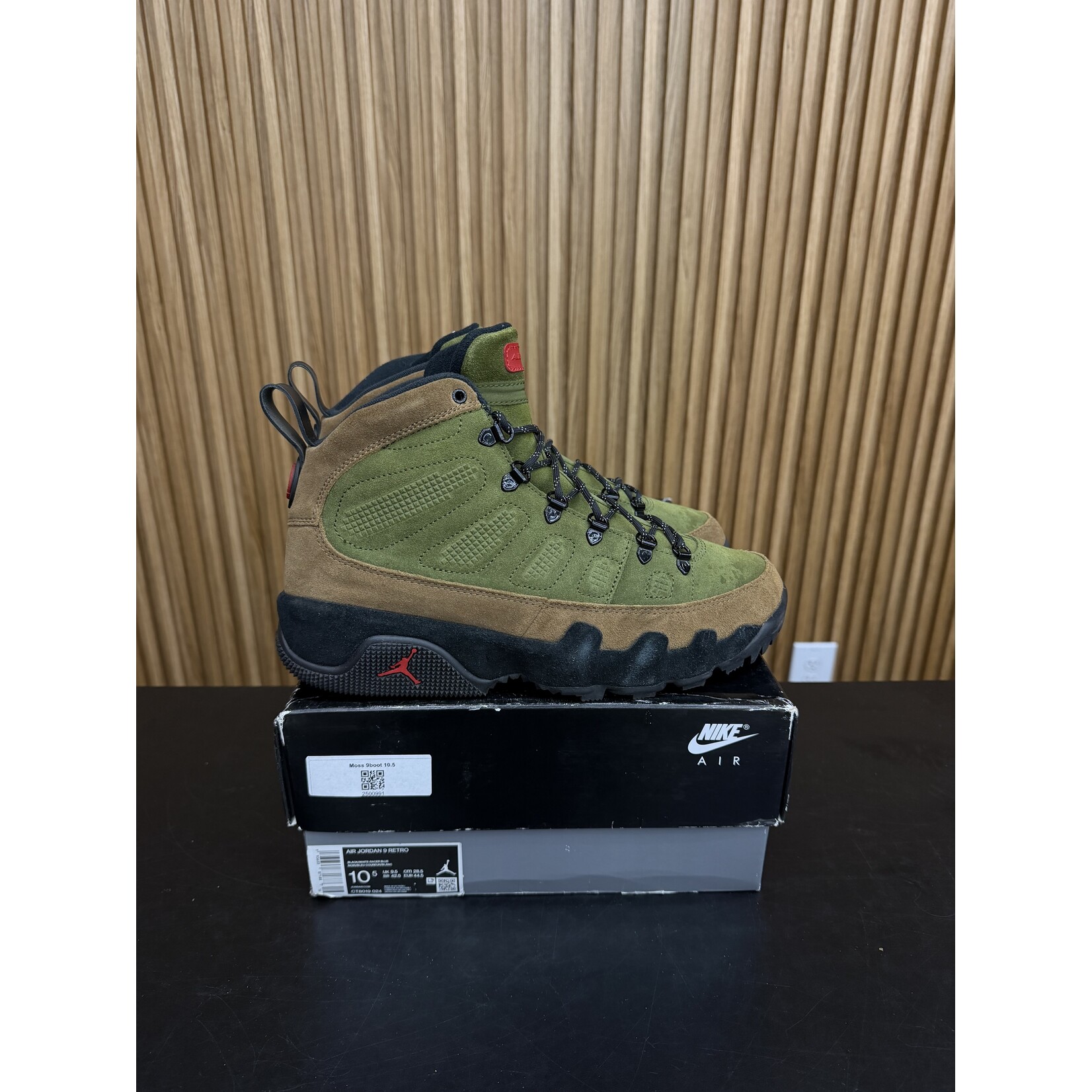 Jordan Jordan 9 Retro Boot NRG Military Brown Legion Green Size 10.5, PREOWNED