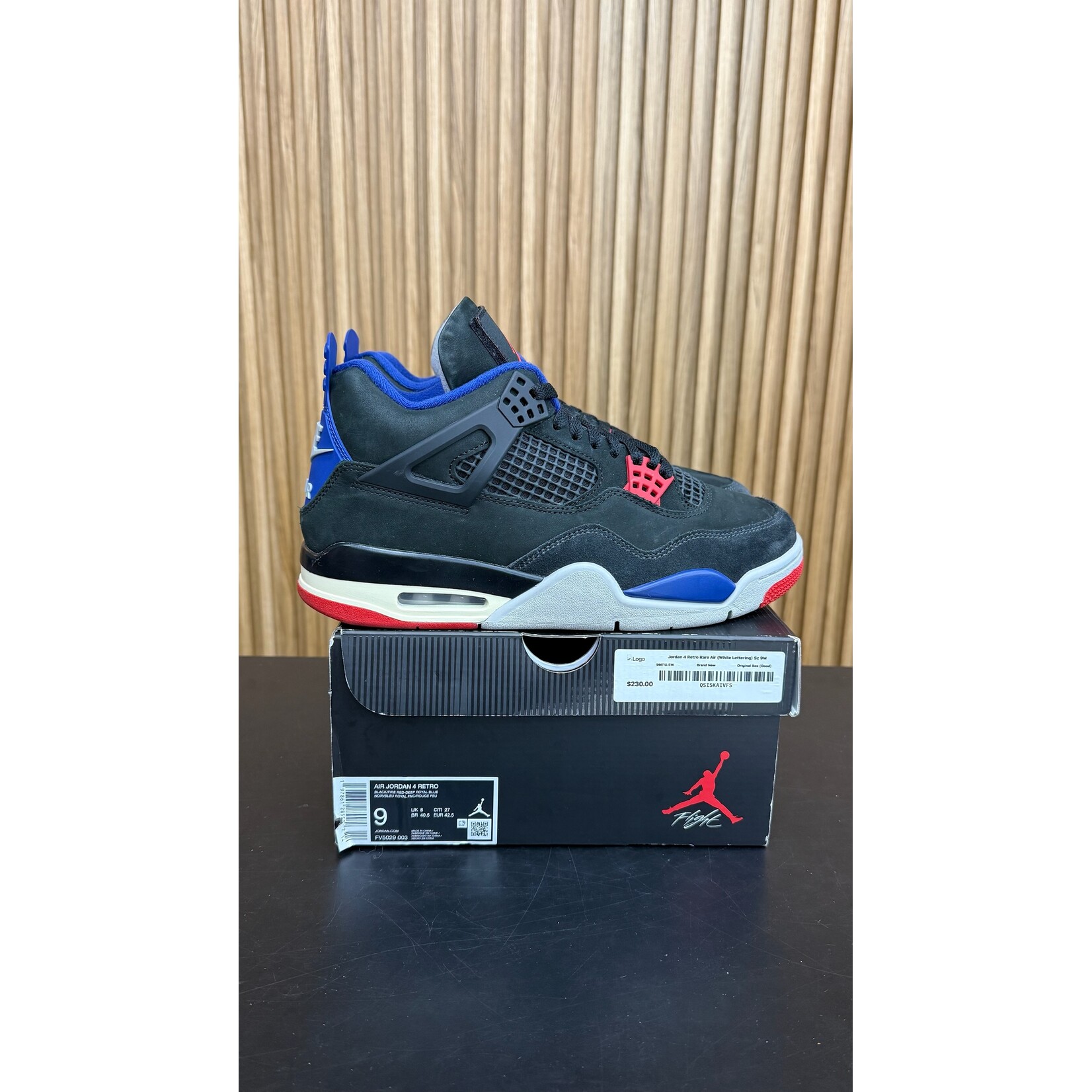 Jordan Jordan 4 Retro Rare Air (White Lettering) Size 9, PREOWNED