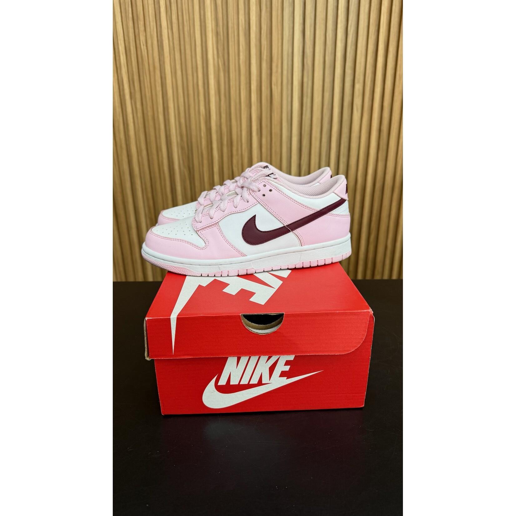 Nike Nike Dunk Low Pink Foam Red White (GS) Size 6.5Y, PREOWNED