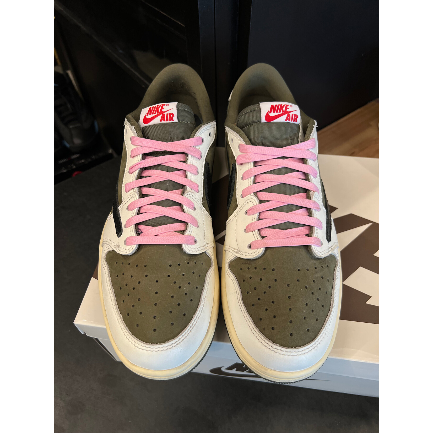 Jordan Jordan 1 Retro Low OG SP Travis Scott Medium Olive Size 10.5, PREOWNED*
