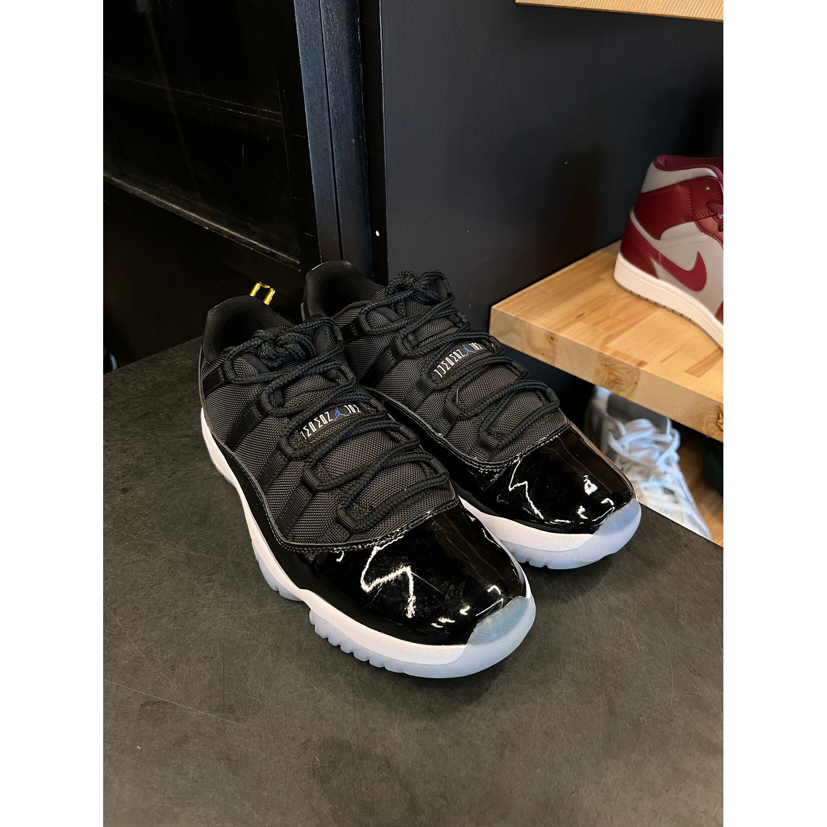 Jordan Jordan 11 Retro Low Space Jam Size 10.5, PREOWNED TRIED ON