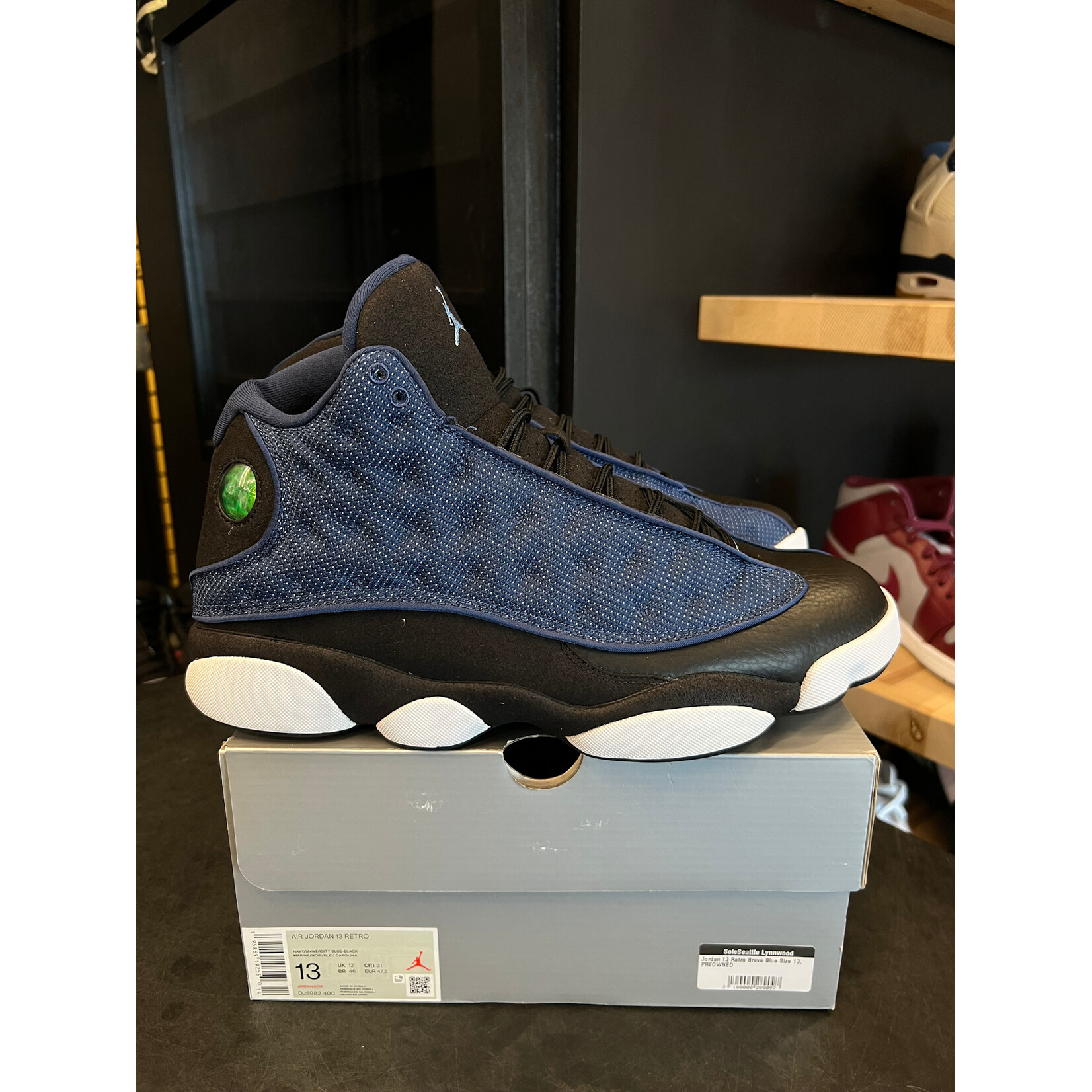 Jordan Jordan 13 Retro Brave Blue Size 13, PREOWNED*