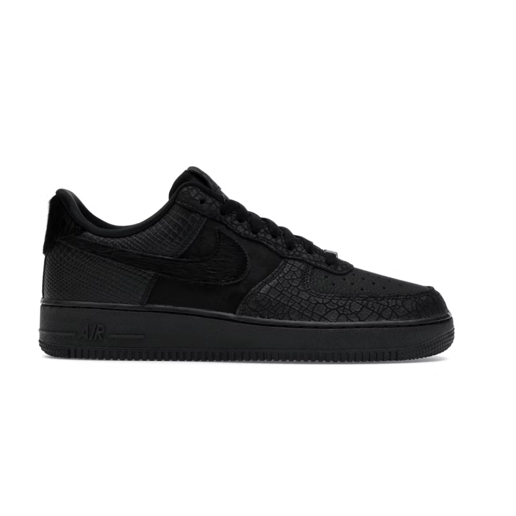 Nike Nike Air Force 1 Low '07 LX 3X Celebration Triple Black Size 9, DS BRAND NEW DAMAGE LID