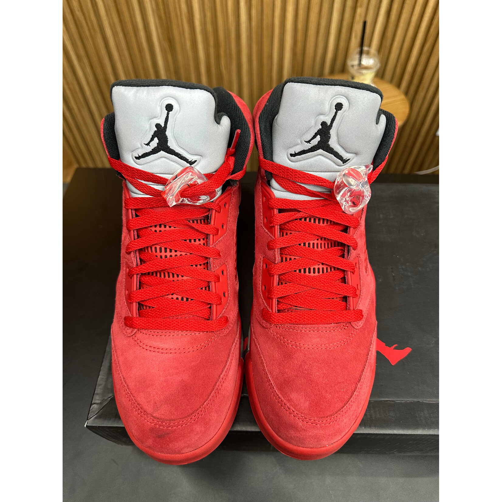 Jordan Jordan 5 Retro Red Suede Size 10.5, PREOWNED*