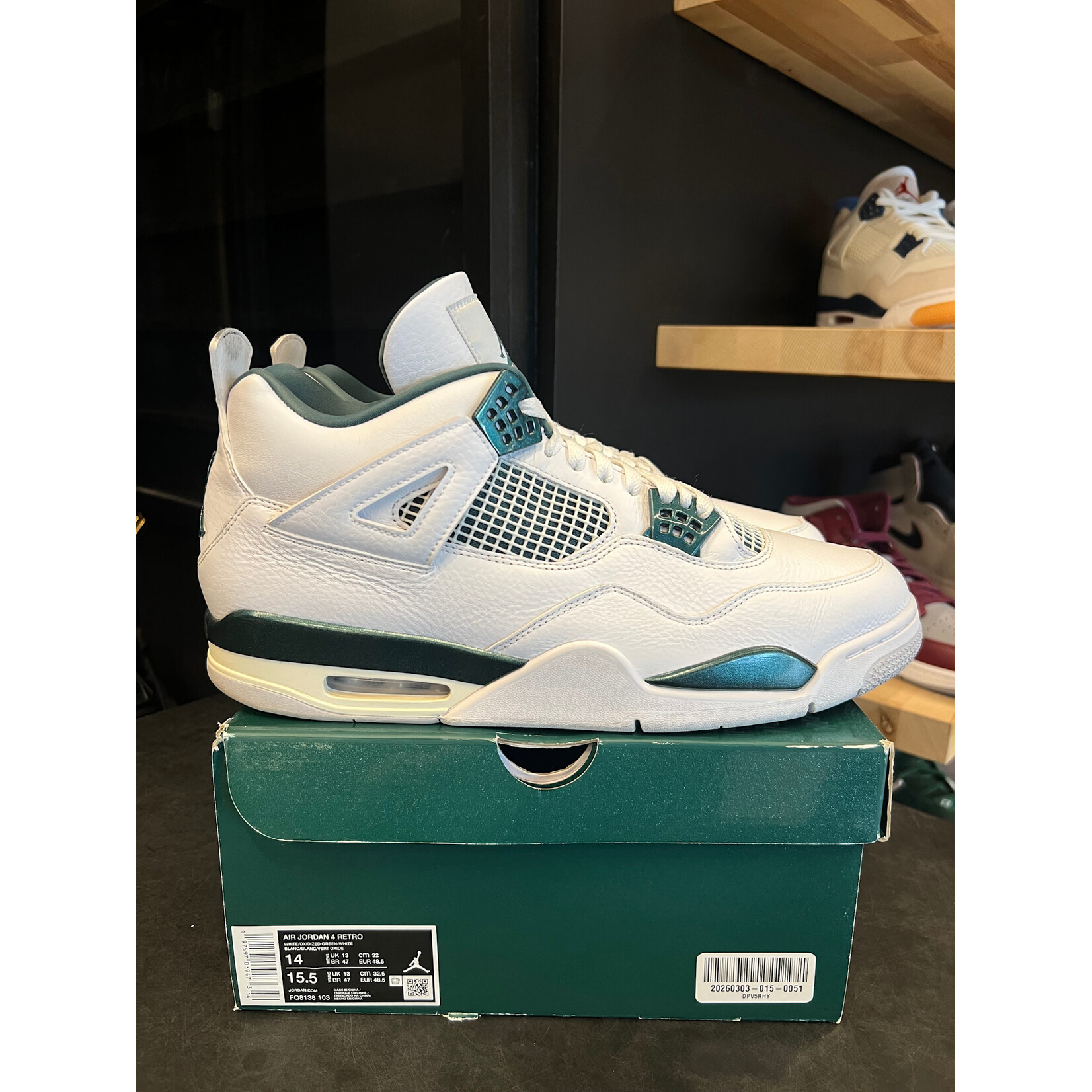 Jordan Jordan 4 Retro Oxidized Green Size 14, PREOWNED*