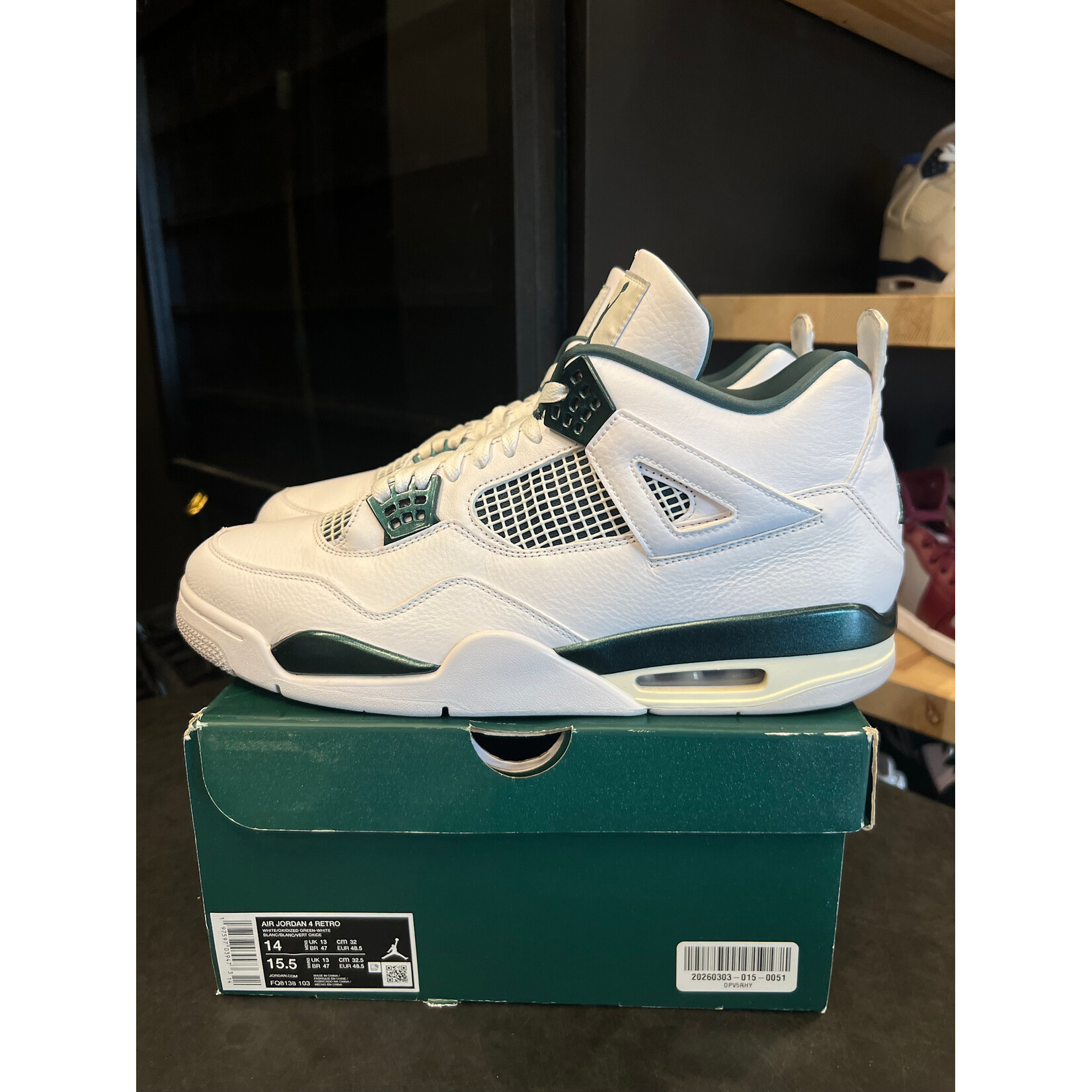 Jordan Jordan 4 Retro Oxidized Green Size 14, PREOWNED*