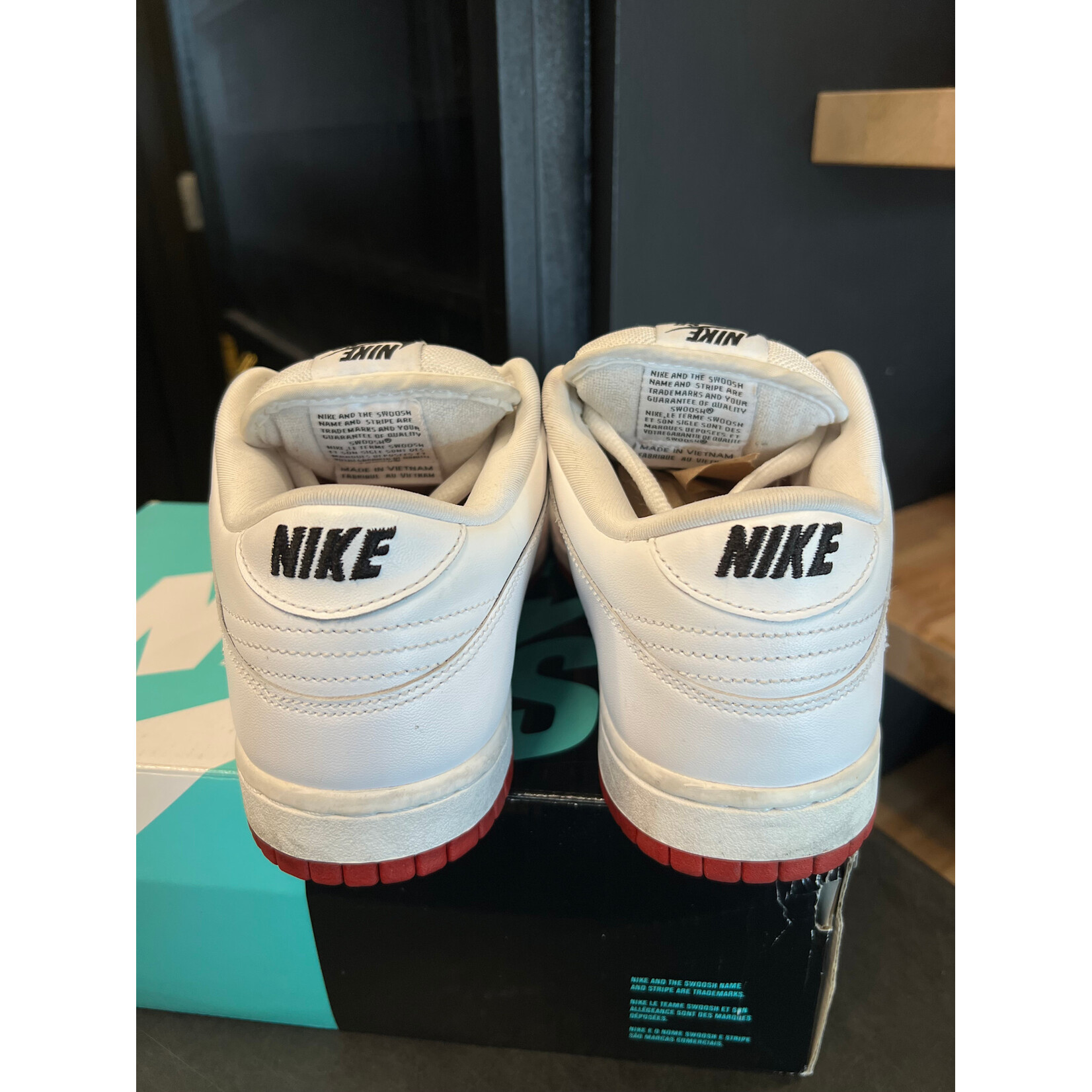 Nike Nike SB Dunk Low Supreme Jewel Swoosh Red Size 8, PREOWNED*