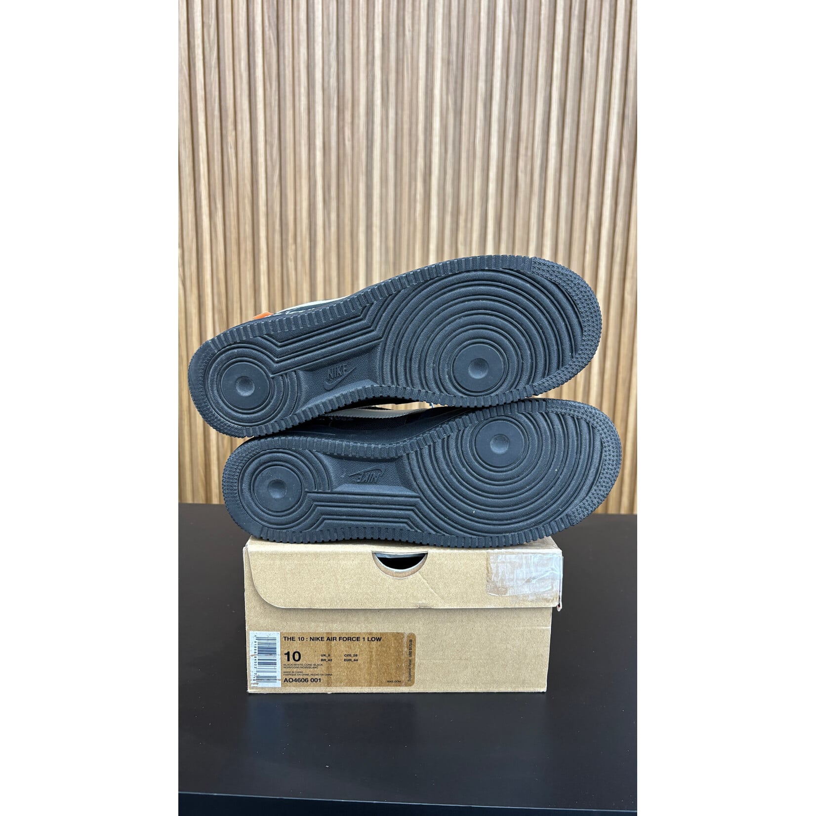 Nike Nike Air Force 1 Low Off-White Black White Size 10, PREOWNED