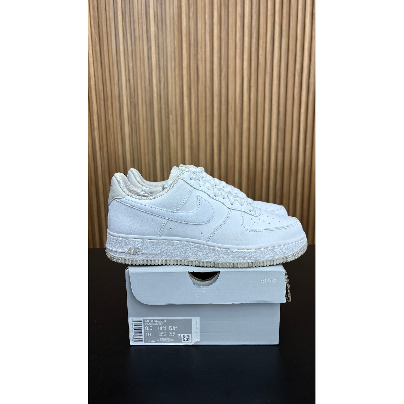 Nike Nike Air Force 1 Low '07 White Light Bone Size 8.5, PREOWNED