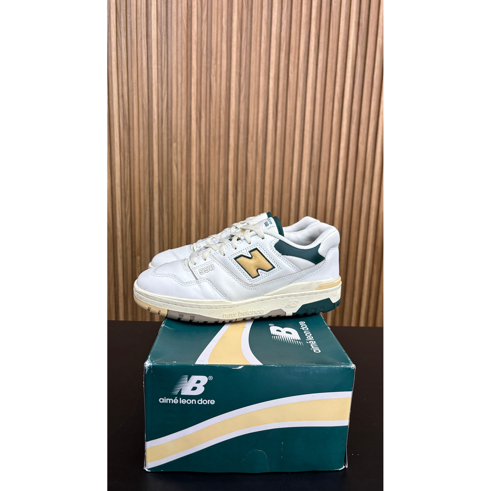 New New Balance 550 Aime Leon Dore Natural Green Size 7.5, PREOWNED
