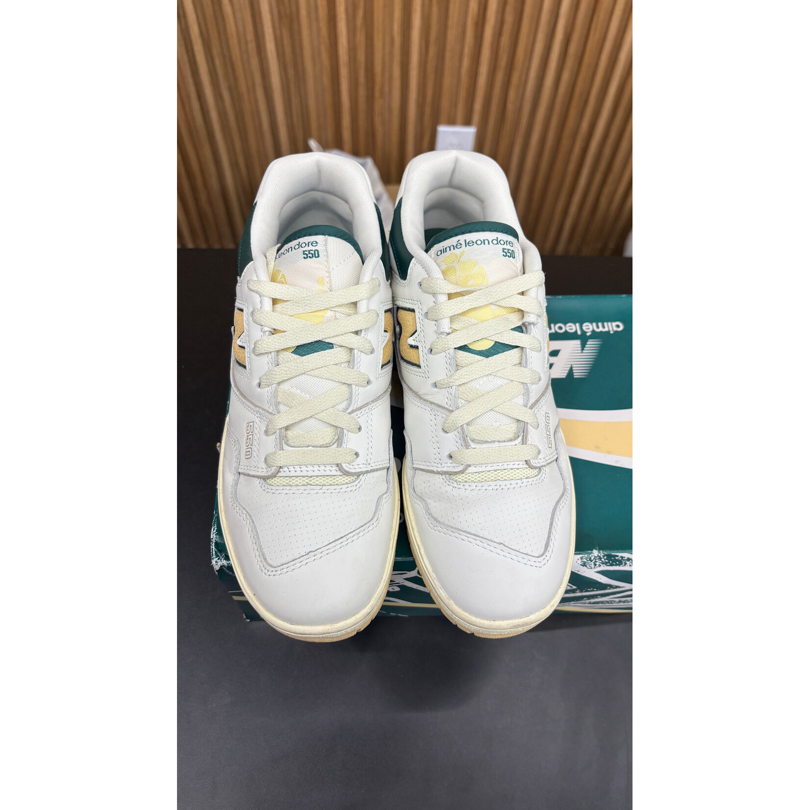 New New Balance 550 Aime Leon Dore Natural Green Size 7.5, PREOWNED