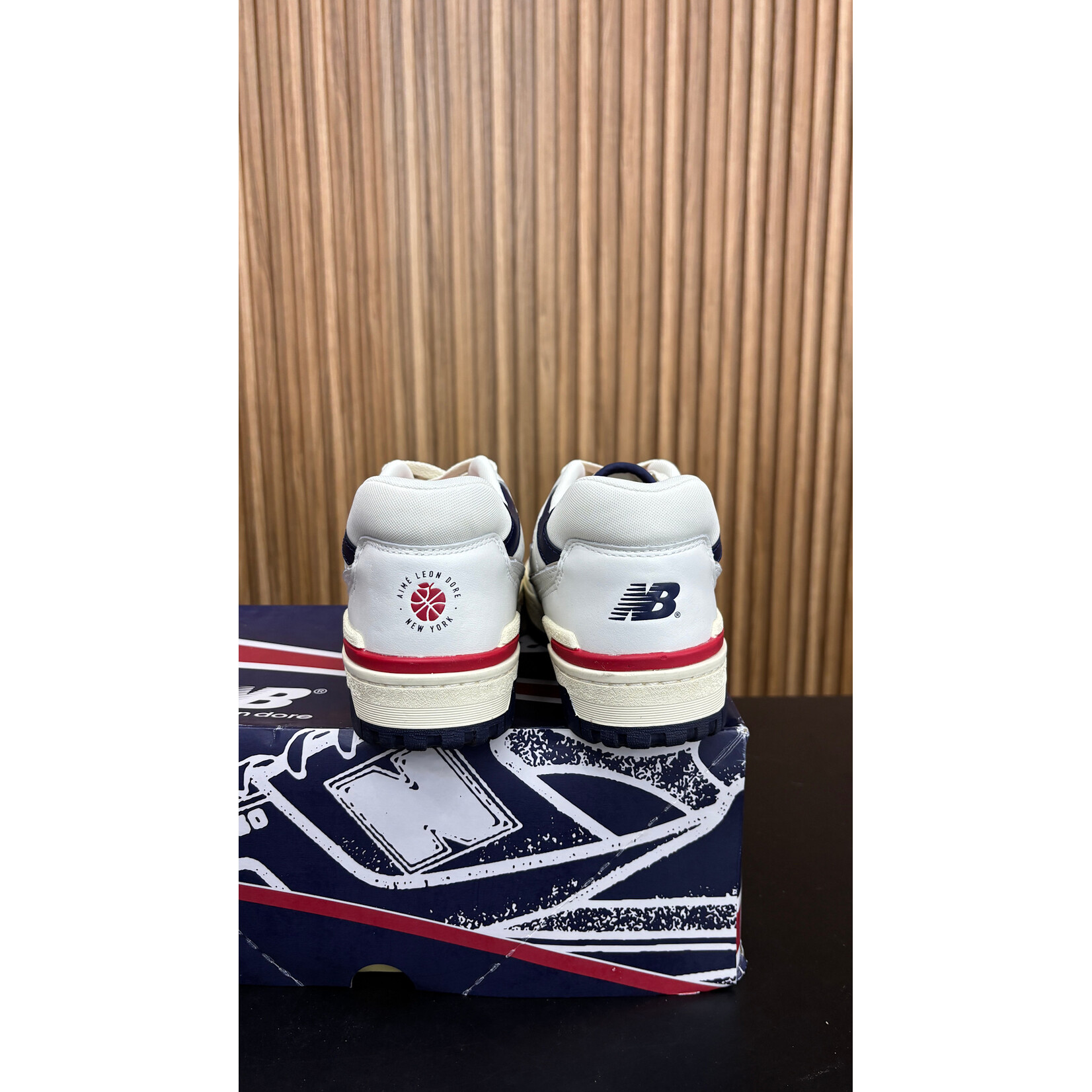 New New Balance 550 Aime Leon Dore White Navy Red Size 8.5, PREOWNED