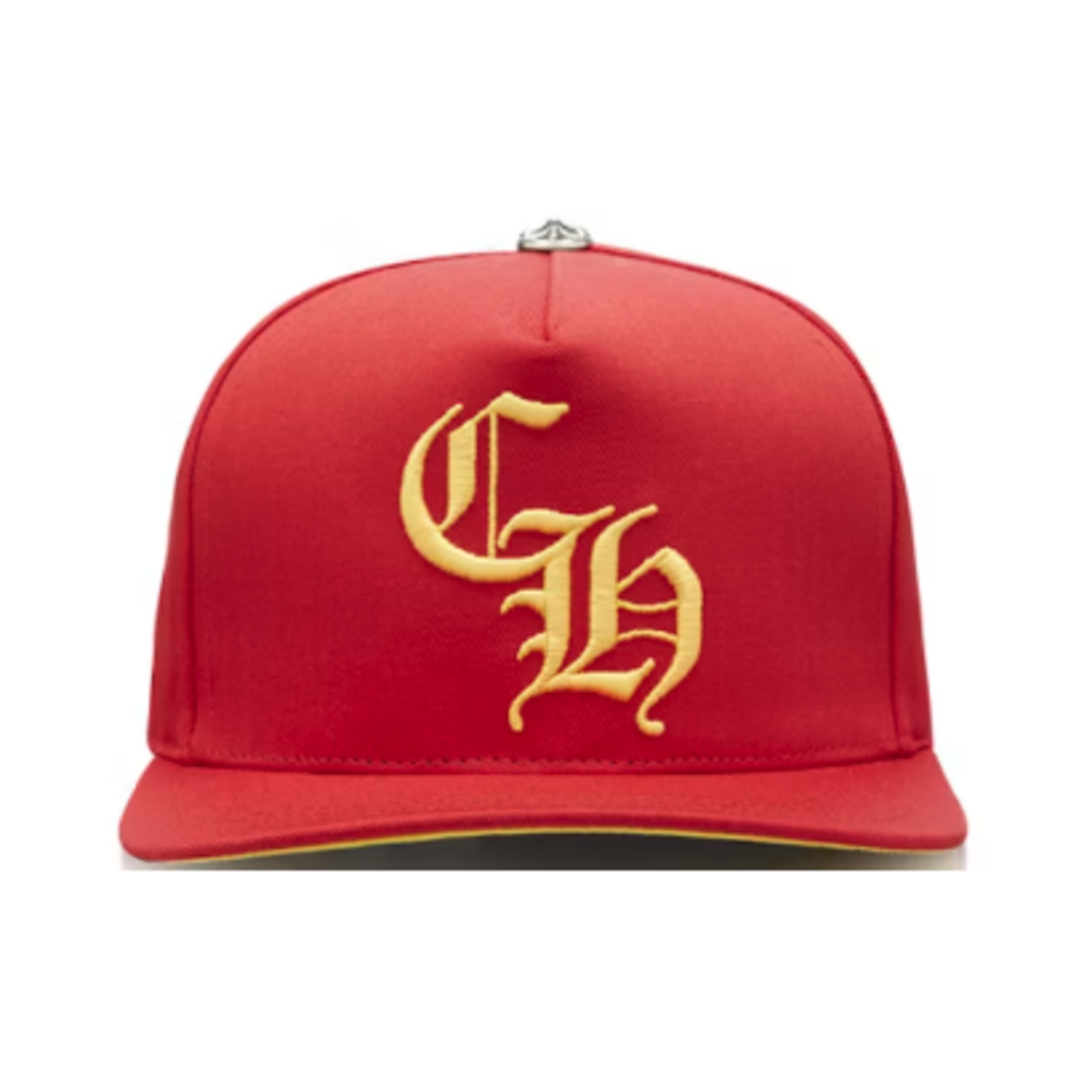 Chrome Chrome Hearts CH Silver Button Hat Red/Yellow Size , DS BRAND NEW