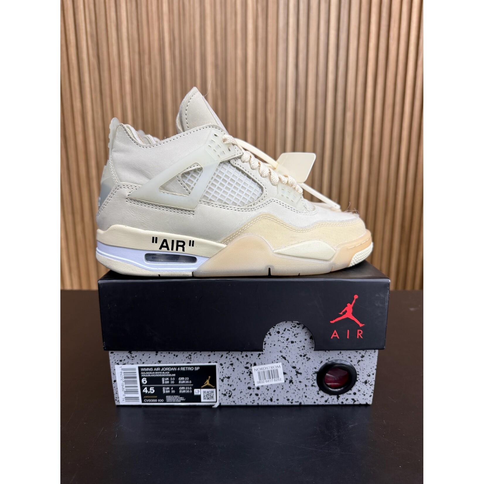 Jordan Jordan 4 Retro Off-White Sail (Women's) Size 6W, PREOWNED*