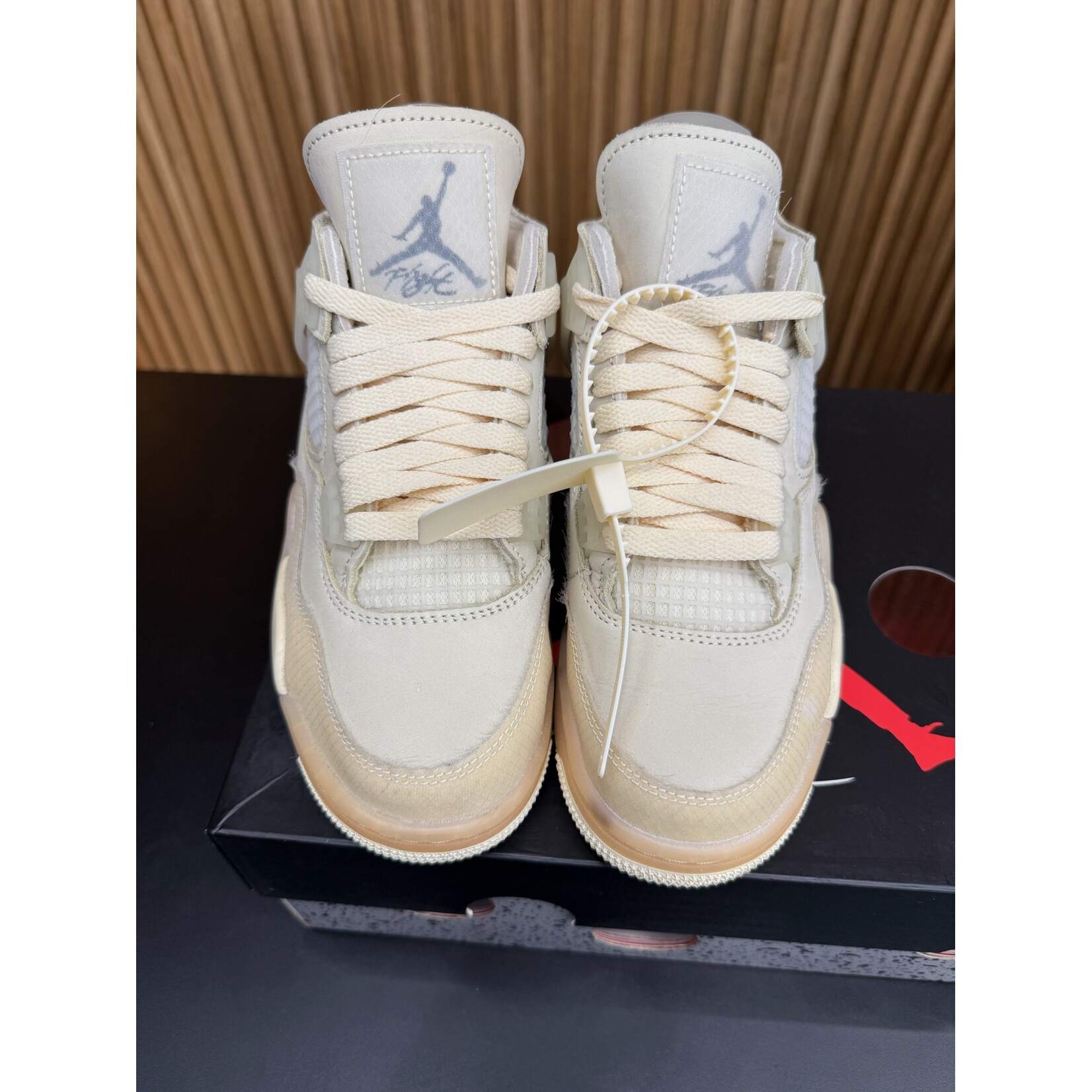 Jordan Jordan 4 Retro Off-White Sail (Women's) Size 6W, PREOWNED*