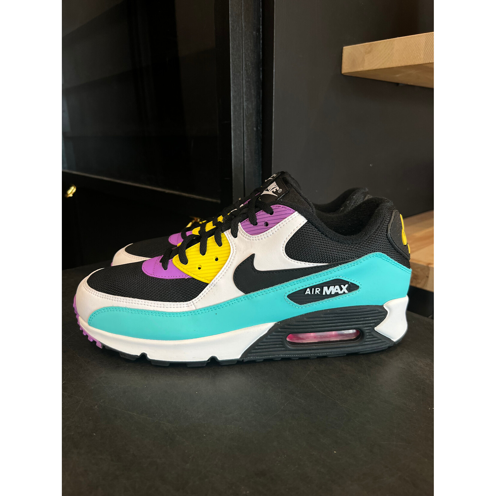 Nike Nike Air Max 90 Black Bright Violet White Size 12, PREOWNED