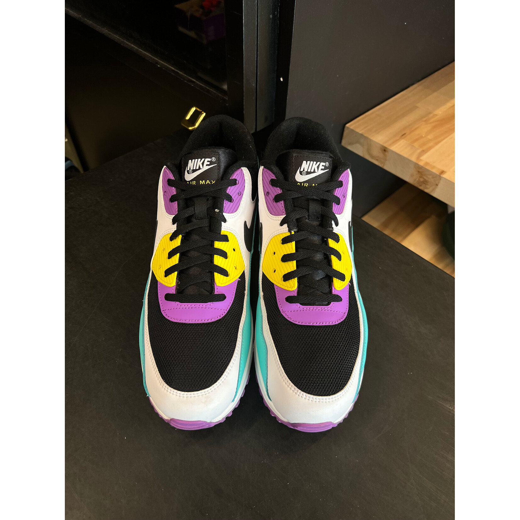 Nike Nike Air Max 90 Black Bright Violet White Size 12, PREOWNED
