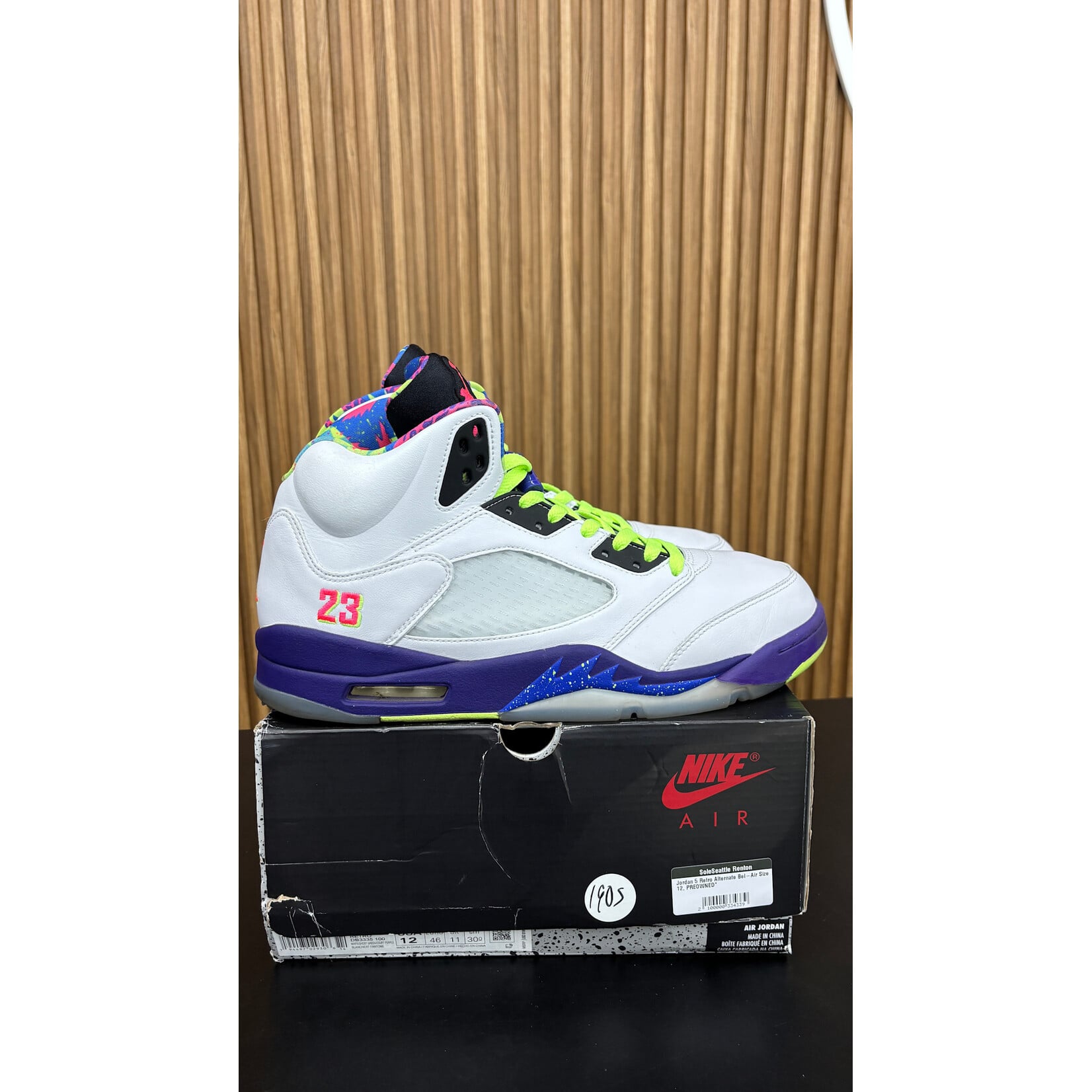 Jordan Jordan 5 Retro Alternate Bel-Air Size 12, PREOWNED*