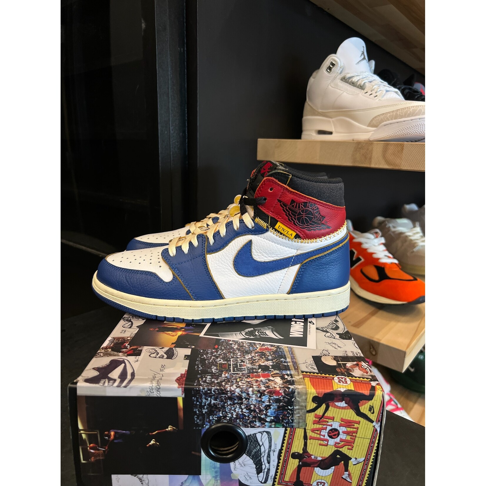 Jordan Jordan 1 Retro High Union Los Angeles Storm Blue Size 9, PREOWNED*