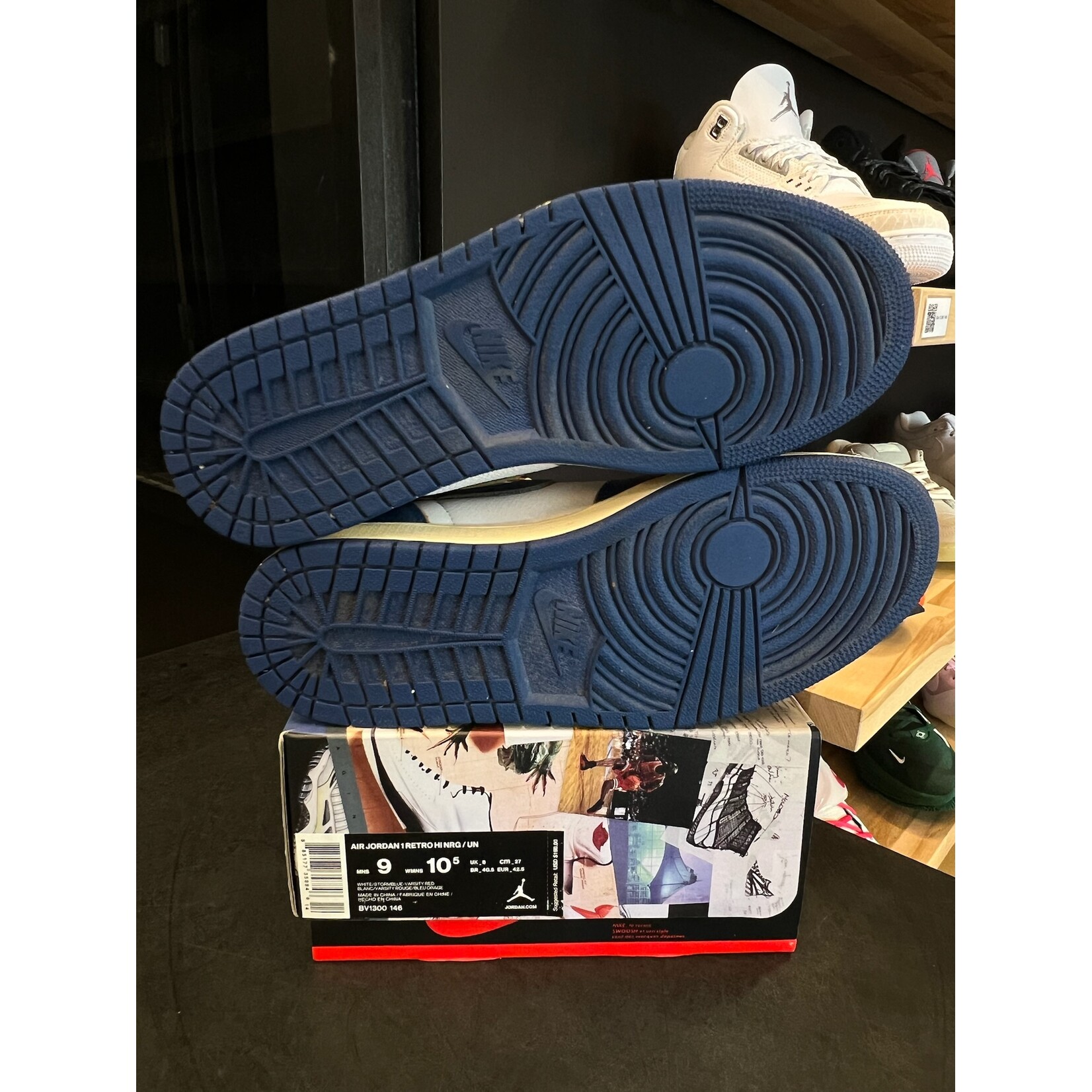 Jordan Jordan 1 Retro High Union Los Angeles Storm Blue Size 9, PREOWNED*