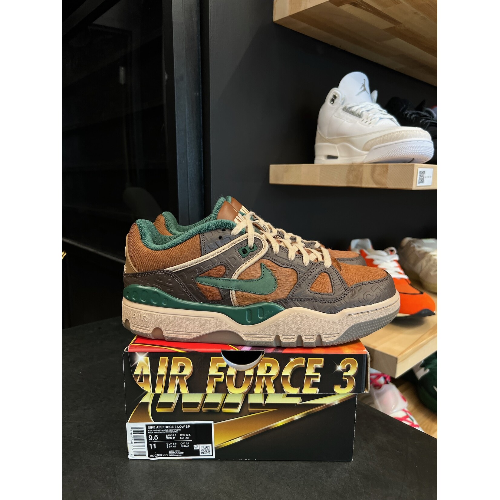 Nike Nike Air Force 3 Low SP Nigo Baroque Brown Size 9.5, PREOWNED*